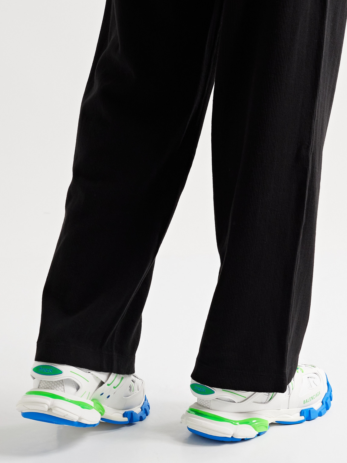 BALENCIAGA TRACK NYLON, MESH AND RUBBER SNEAKERS
