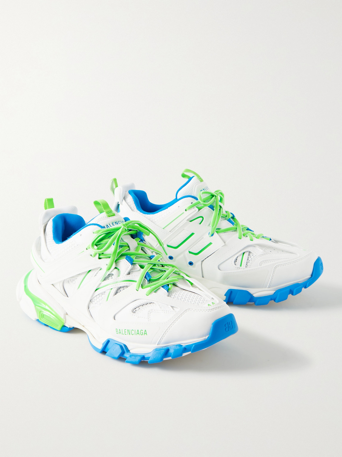 BALENCIAGA TRACK NYLON, MESH AND RUBBER SNEAKERS