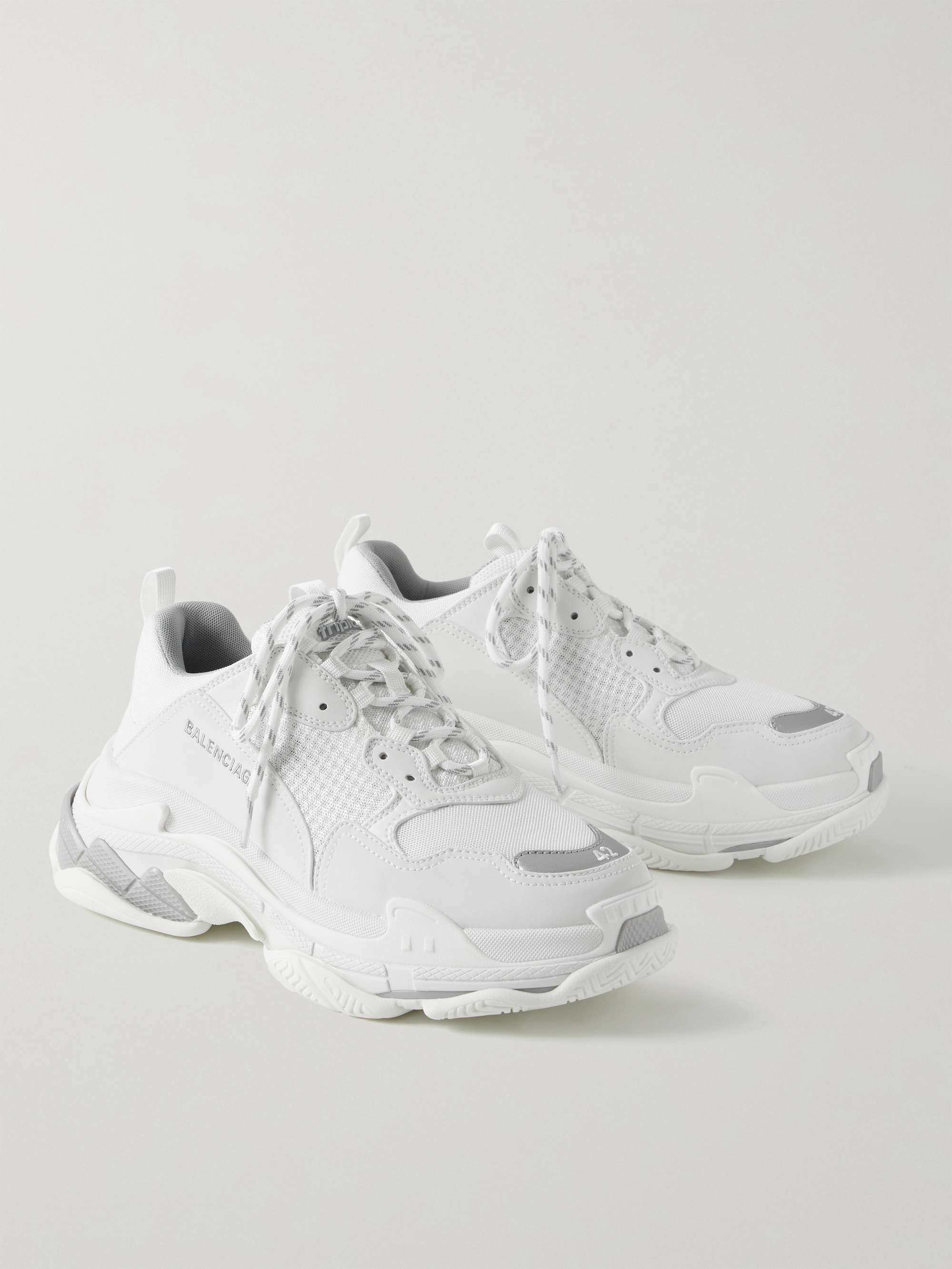 BALENCIAGA Triple S Faux Leather Sneakers