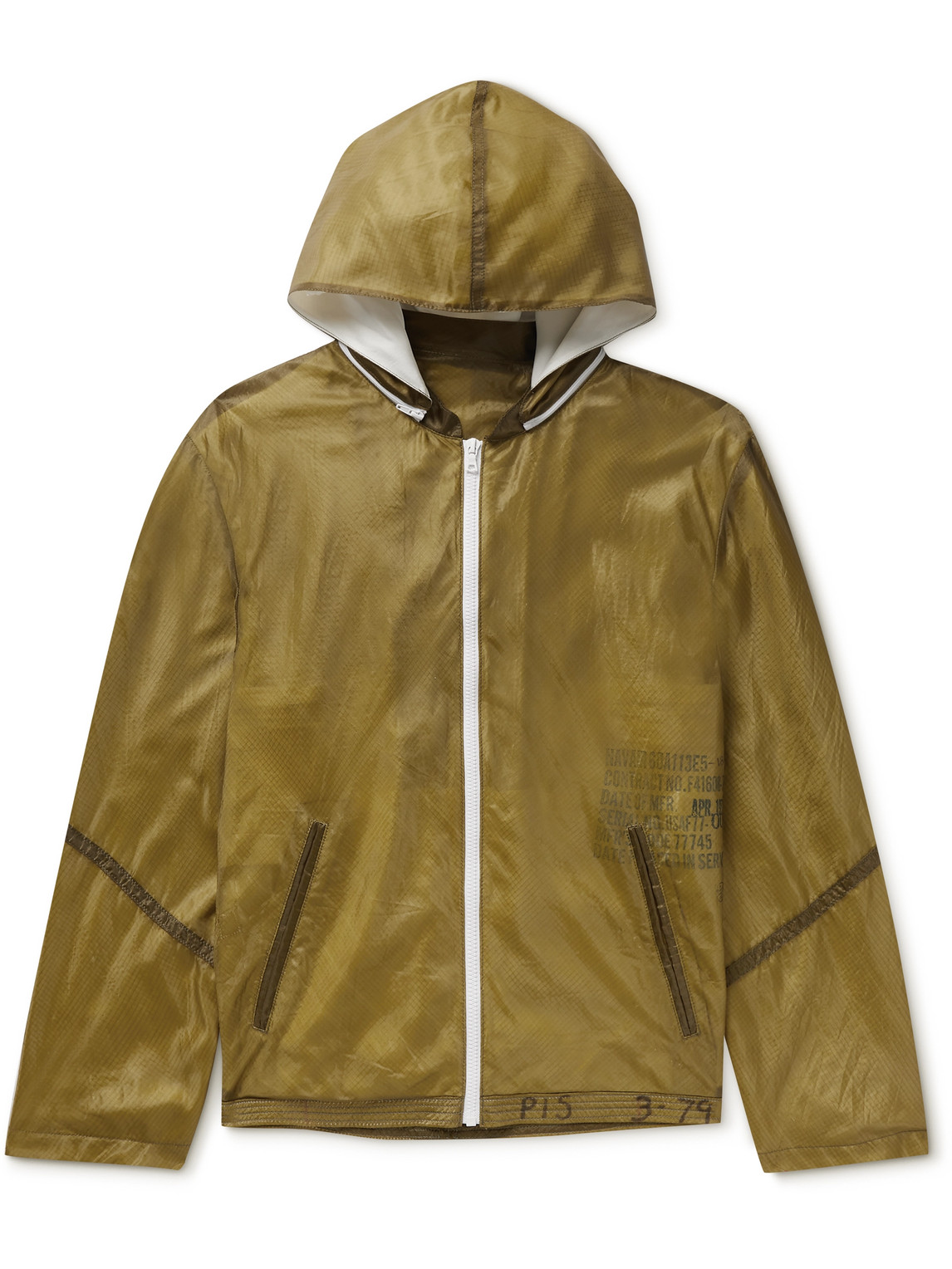 DOUBLE ELEVEN - Panelled Nylon-Ripstop Hooded Jacket - Men - Green - UK/US 40