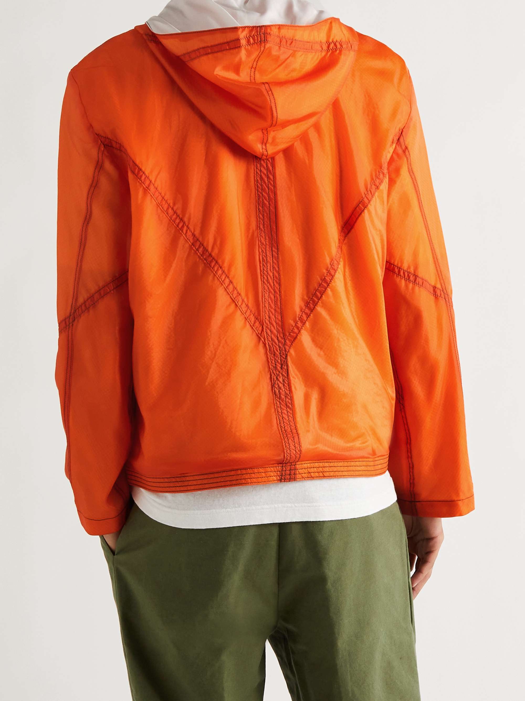 DOUBLE ELEVEN Panelled Nylon-Ripstop Hooded Jacket