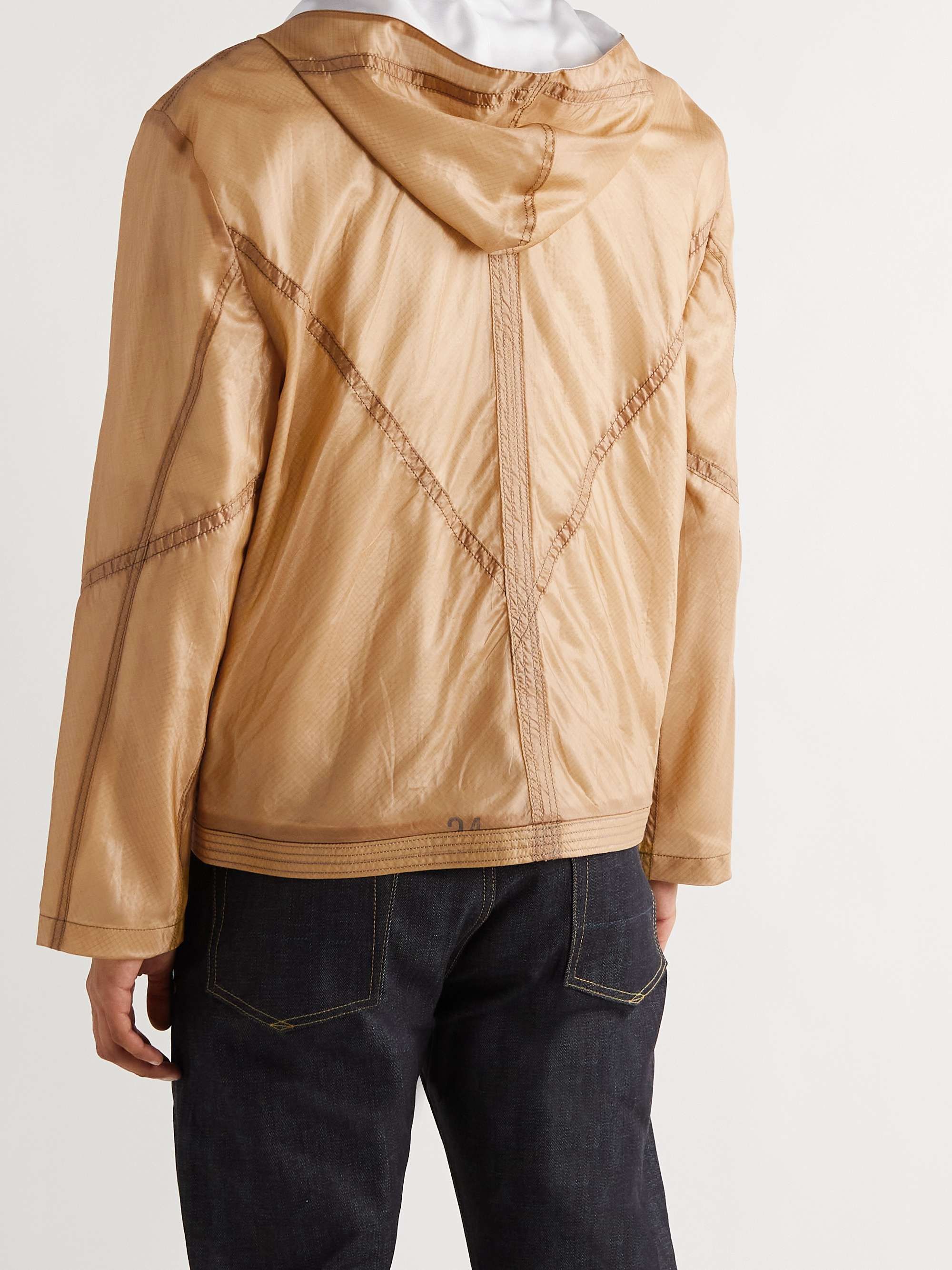 DOUBLE ELEVEN Panelled Nylon-Ripstop Hooded Jacket