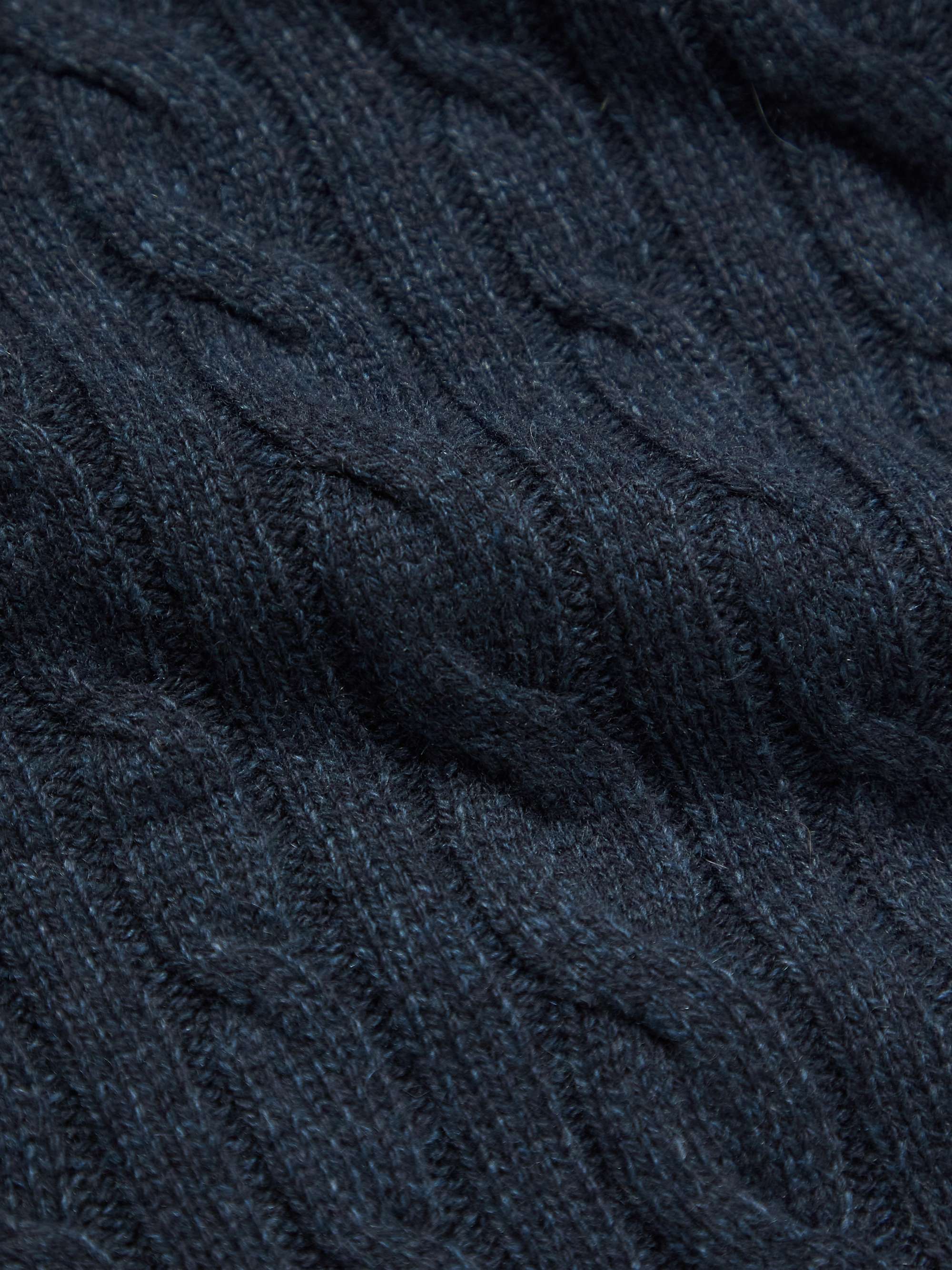 LORO PIANA Cable-Knit Baby Cashmere Cardigan