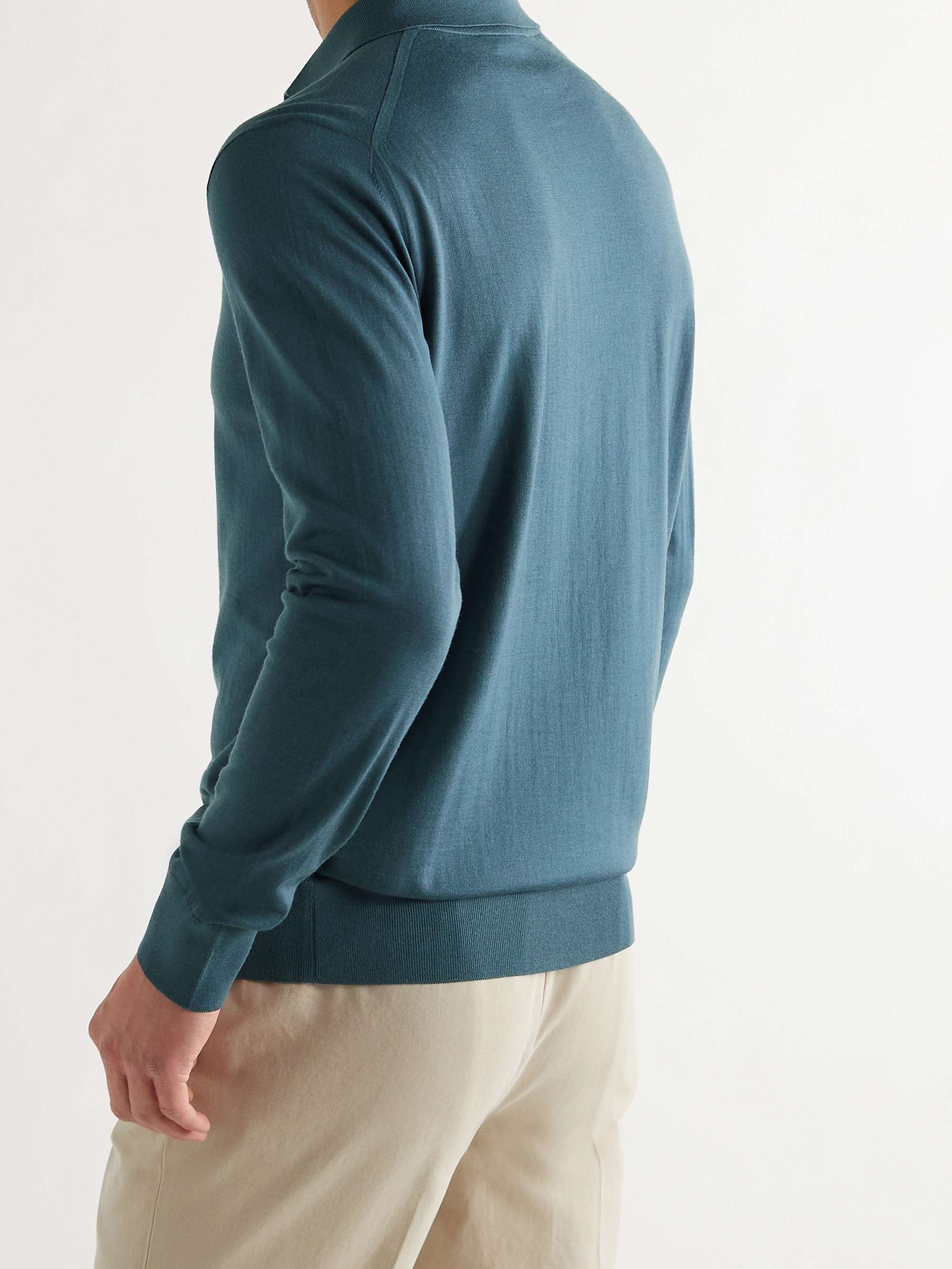 LORO PIANA Slim-Fit Wish Virgin Wool Polo Shirt