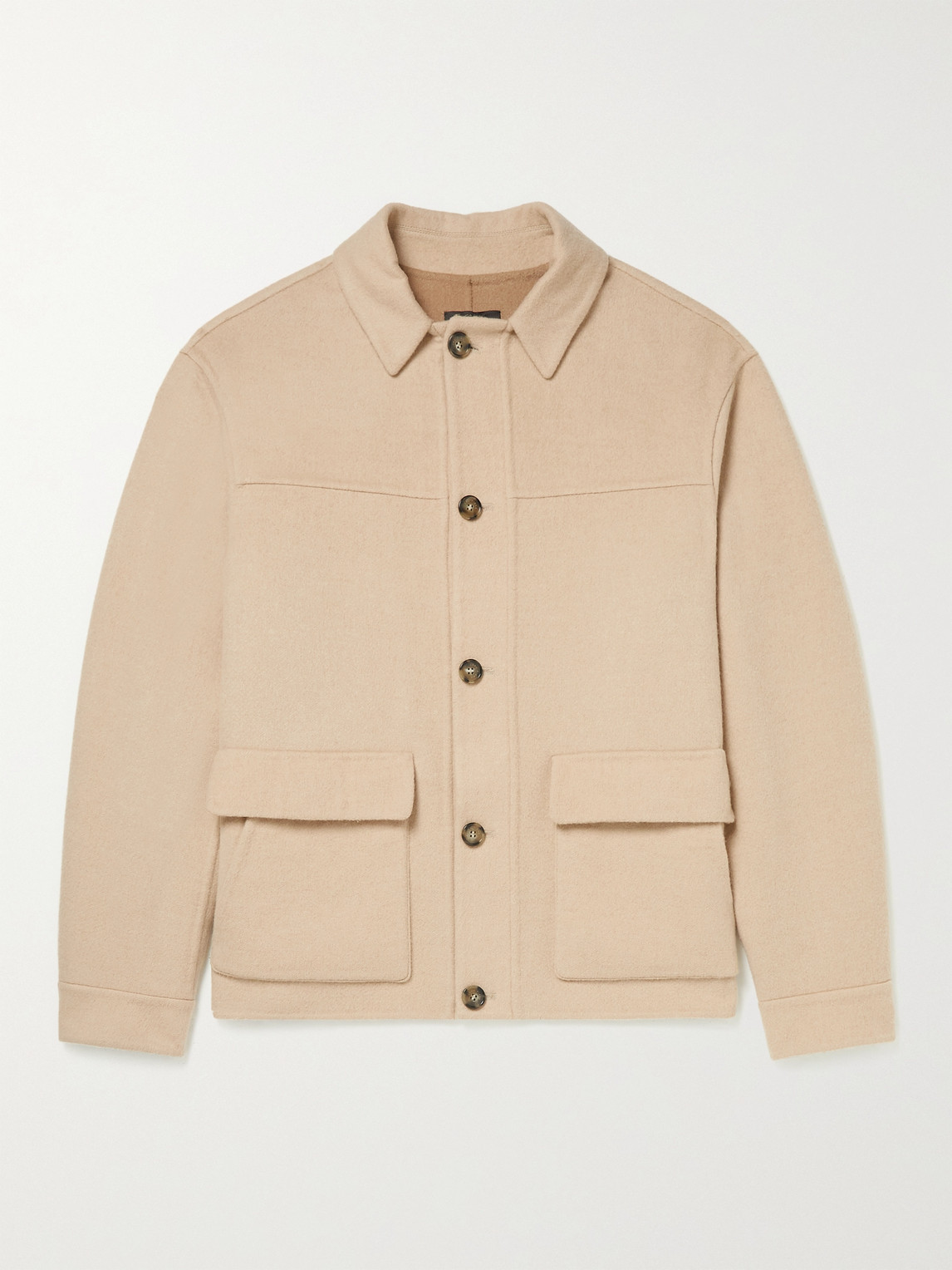 Loro Piana Brent Camel Hair-Blend Overshirt - Men