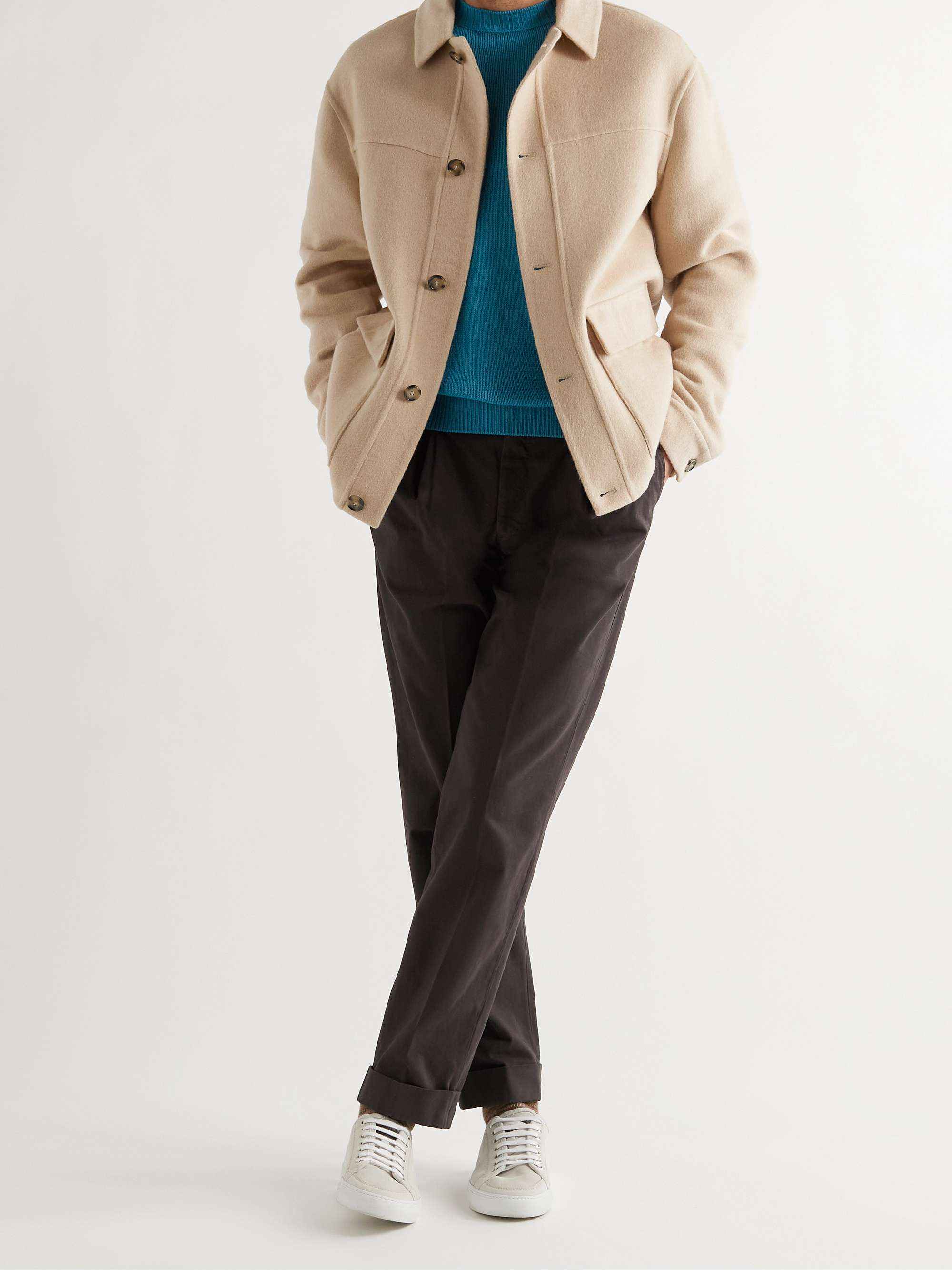 LORO PIANA Brent Camel Hair-Blend Overshirt