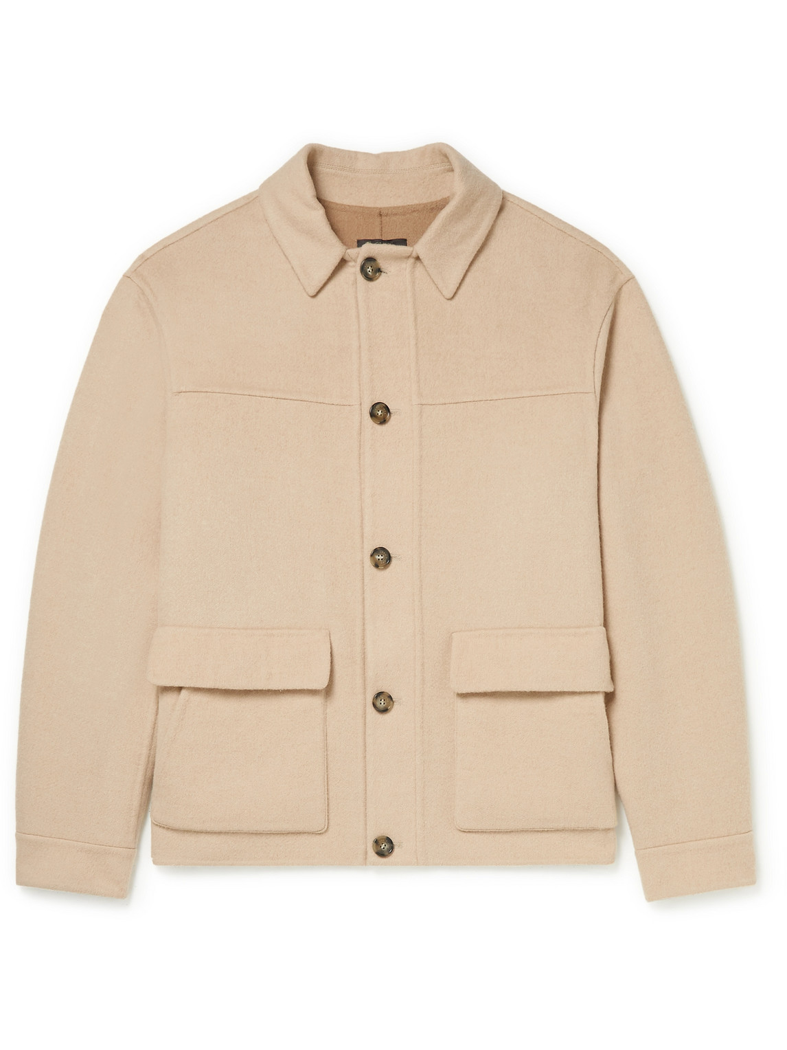 Loro Piana - Brent Camel Hair-Blend Overshirt - Men - Neutrals - S