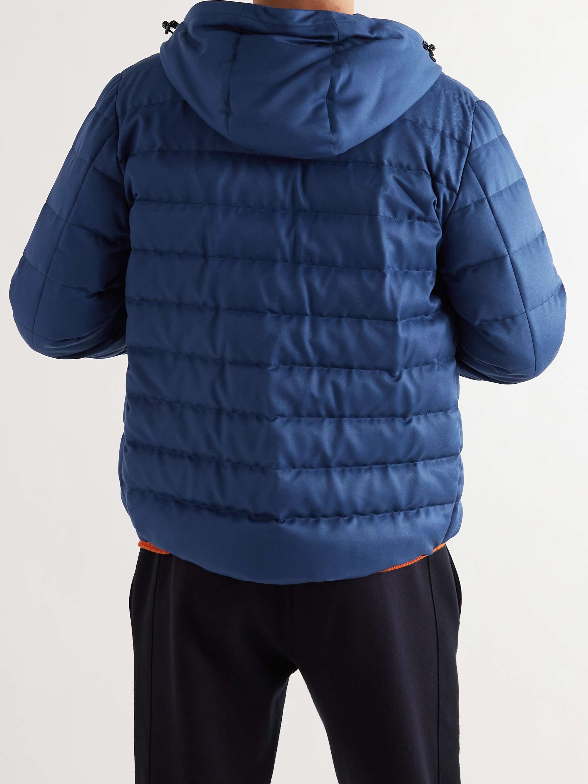 LORO PIANA Gateway Quilted Silk-Twill Hooded Down Jacket