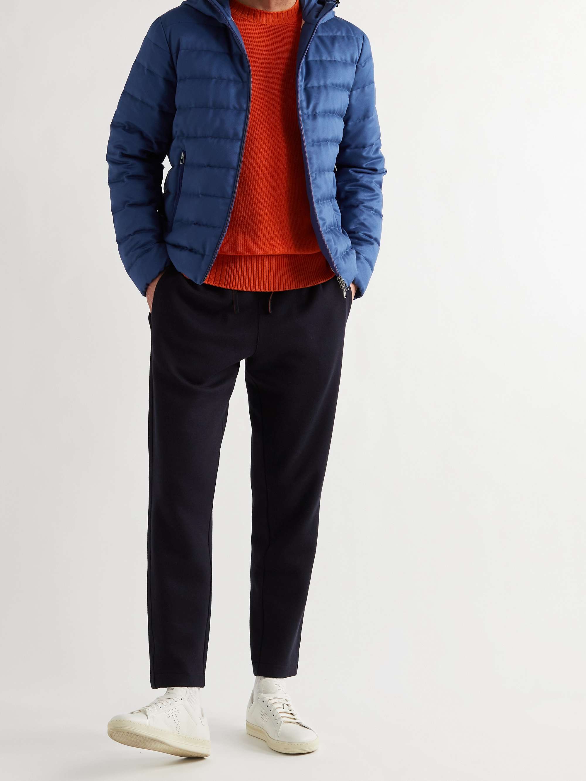 LORO PIANA Gateway Quilted Silk-Twill Hooded Down Jacket