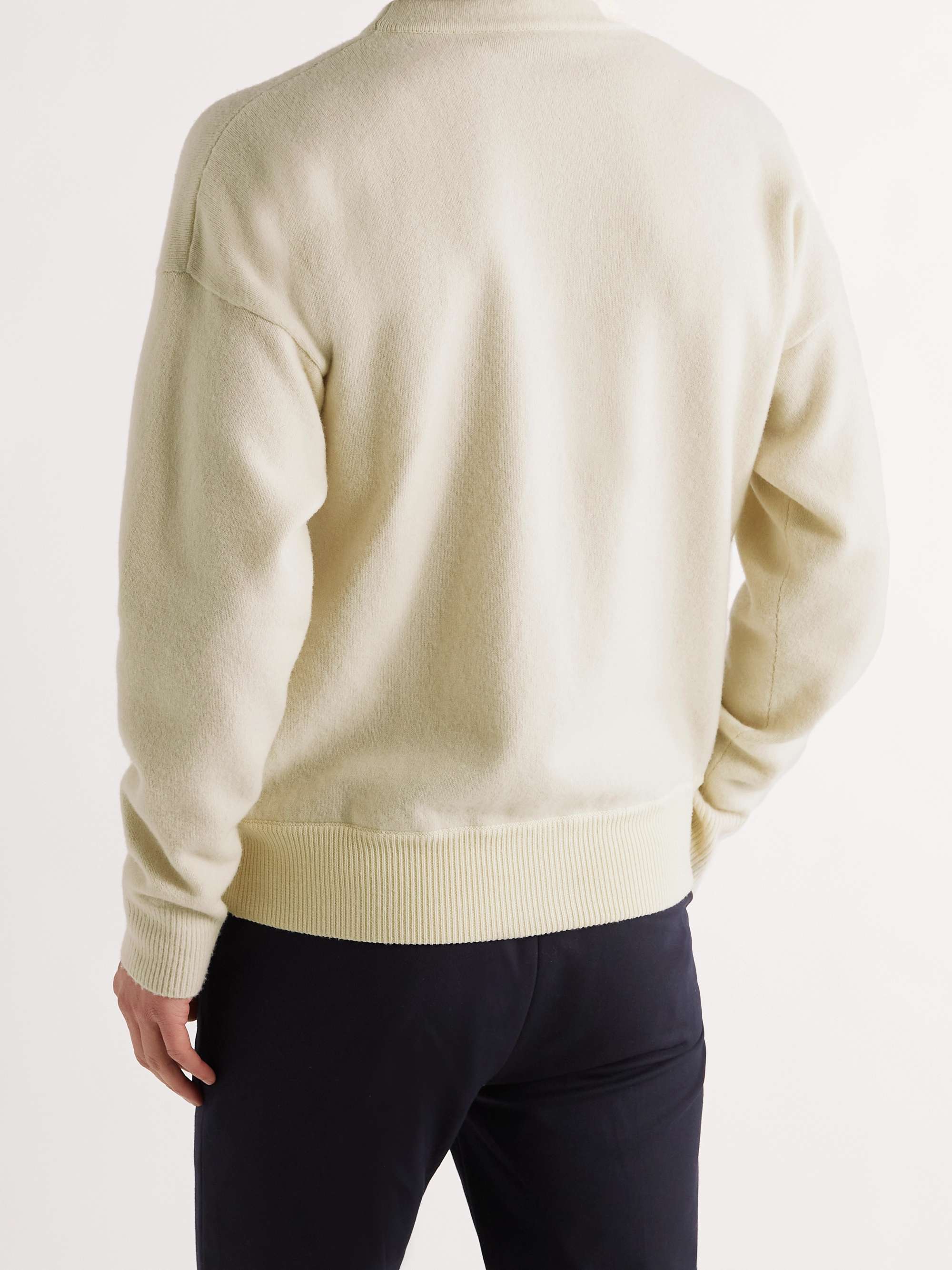 LORO PIANA Layered Garment-Dyed Wish Virgin Wool Sweater