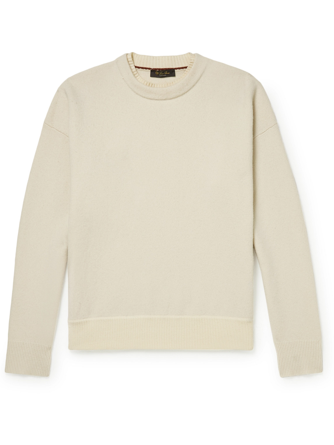 Loro Piana Layered Garment-dyed Wish Virgin Wool Sweater In Neutrals