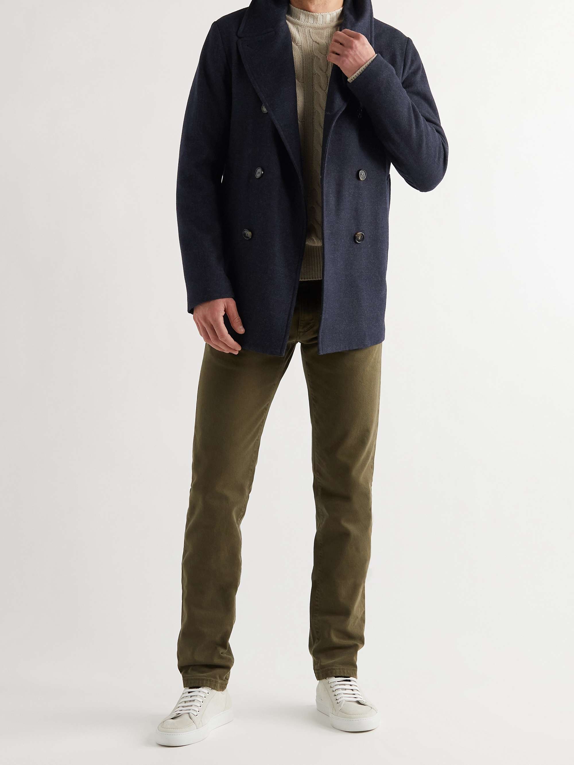 LORO PIANA Caldwell Virgin Wool and Cashmere-Blend Peacoat