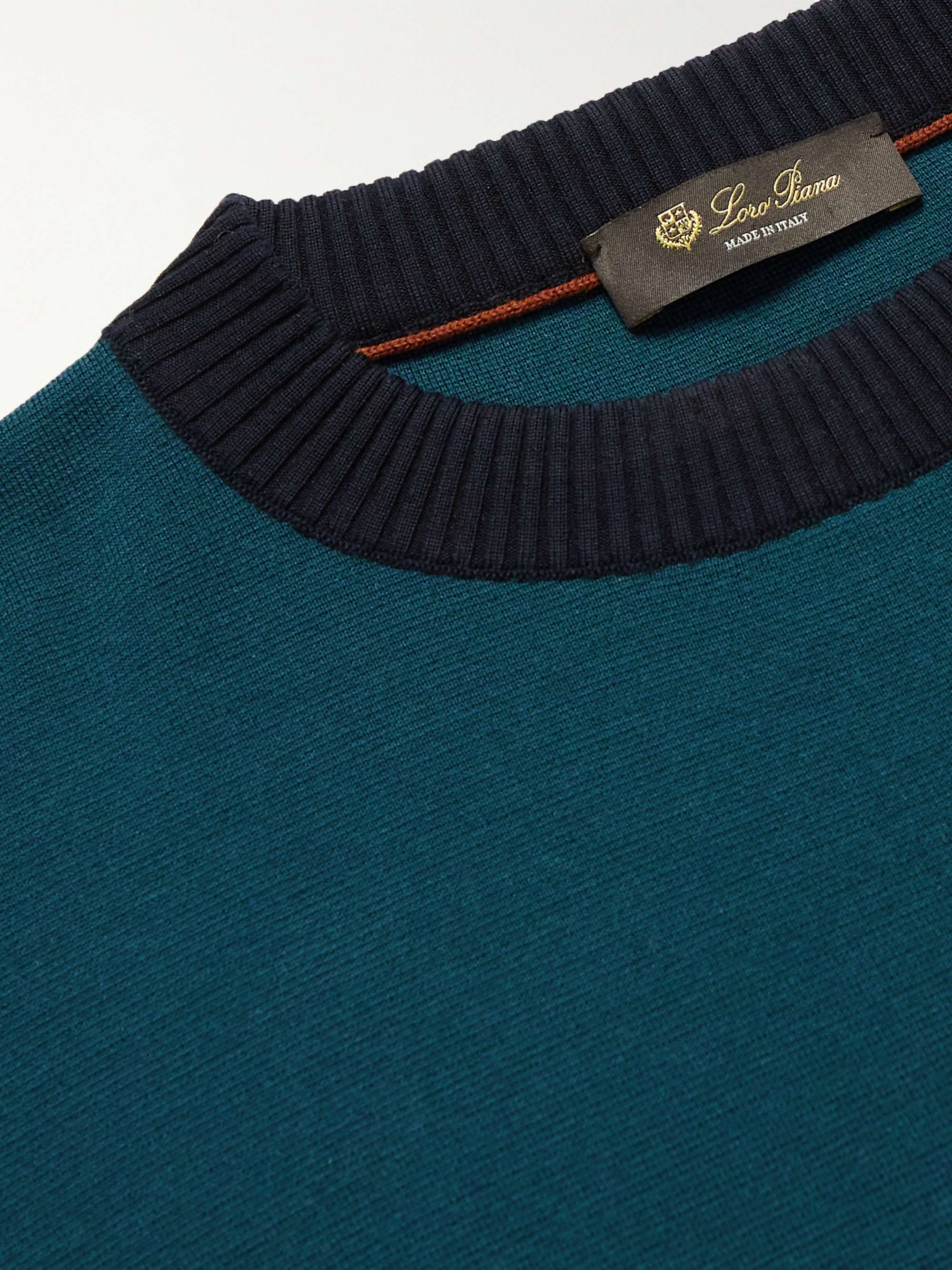 LORO PIANA Colour-Block Virgin Wool Sweater