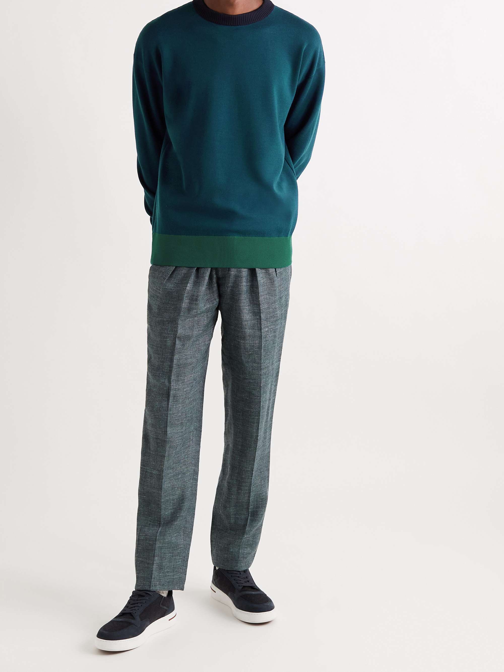 LORO PIANA Colour-Block Virgin Wool Sweater