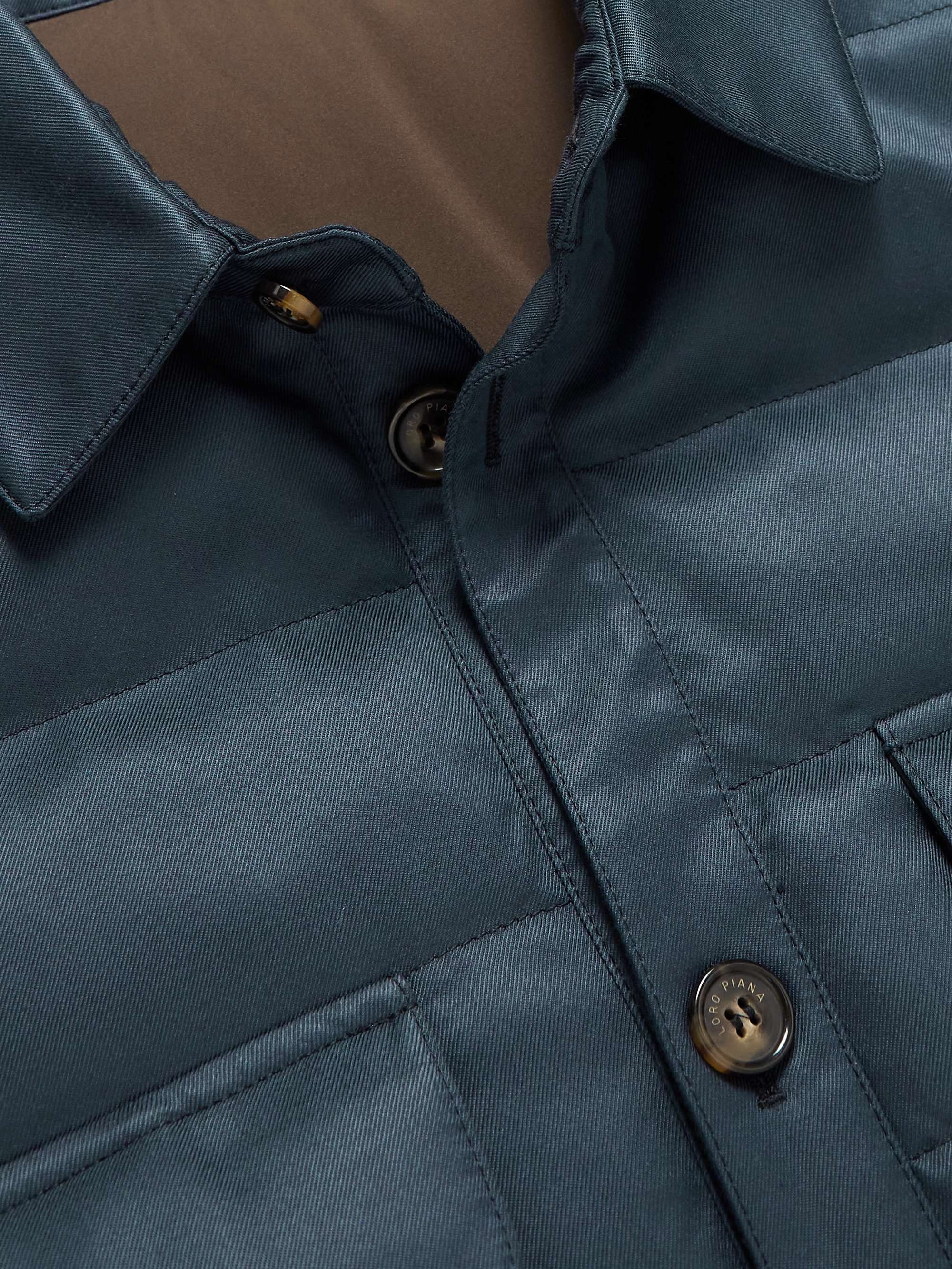 LORO PIANA Quilted Silk-Twill Down Overshirt