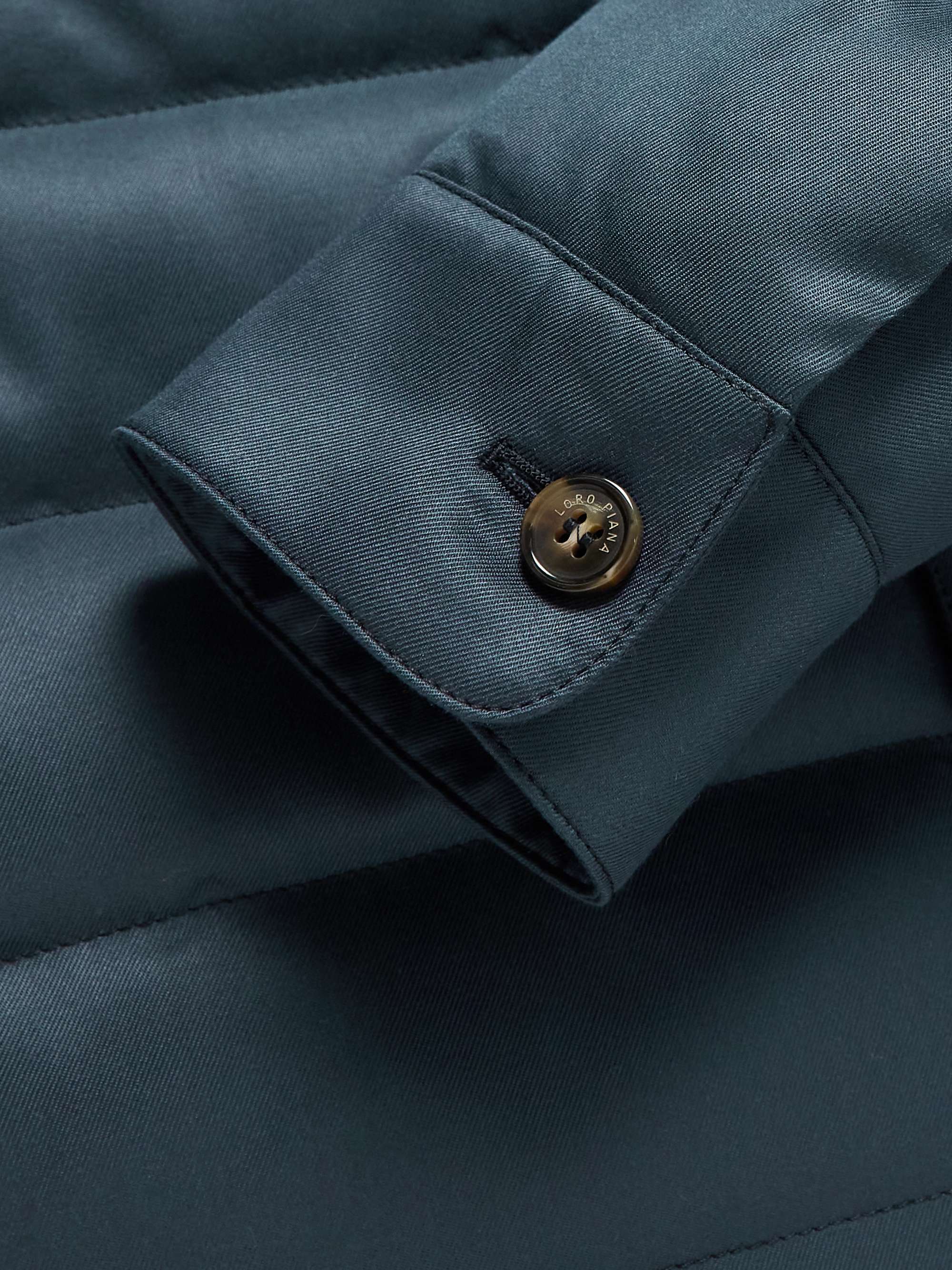 LORO PIANA Quilted Silk-Twill Down Overshirt