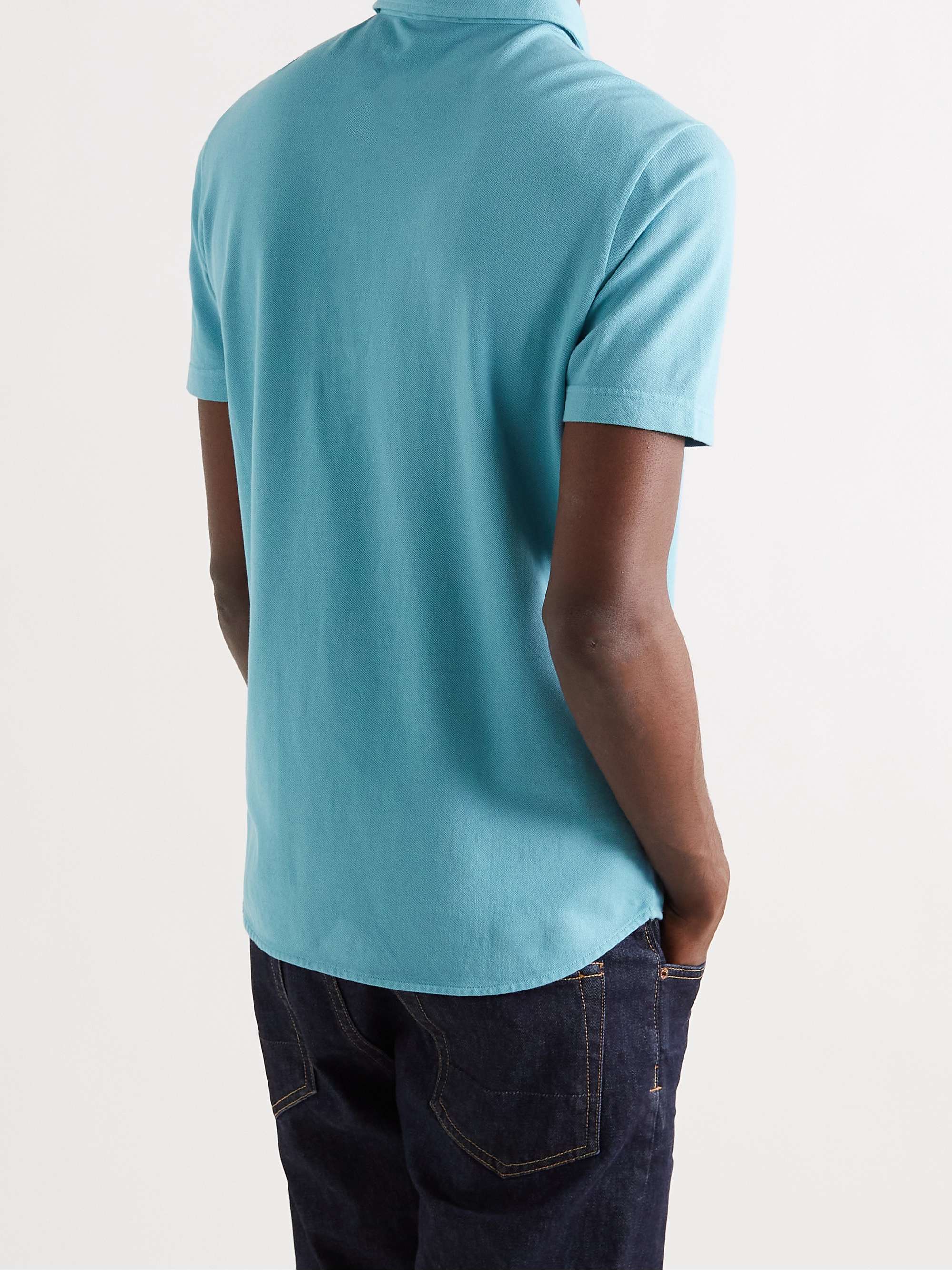 LORO PIANA Cotton-Piqué Polo Shirt