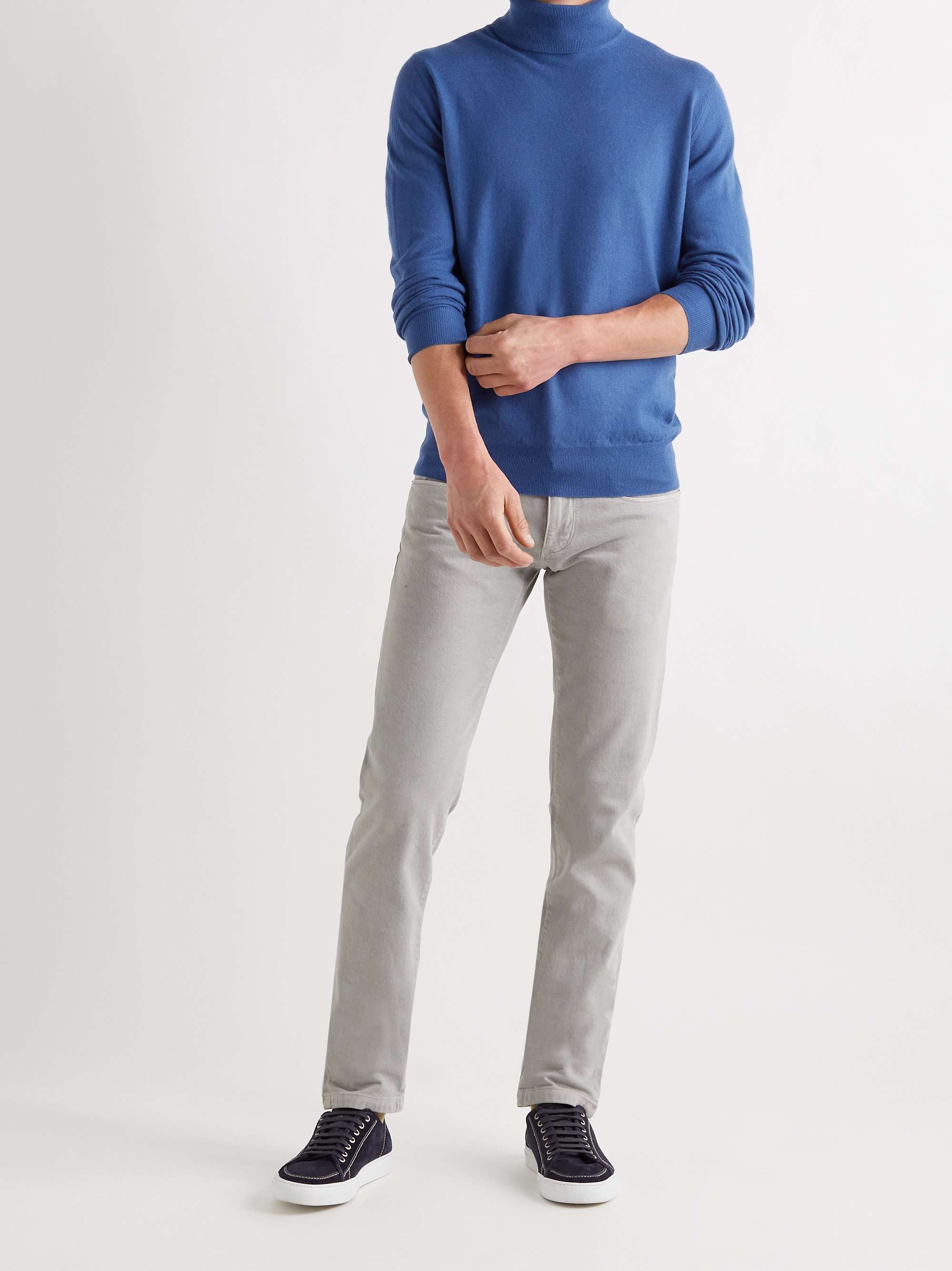 LORO PIANA Dolcevita Slim-Fit Baby Cashmere Rollneck Sweater