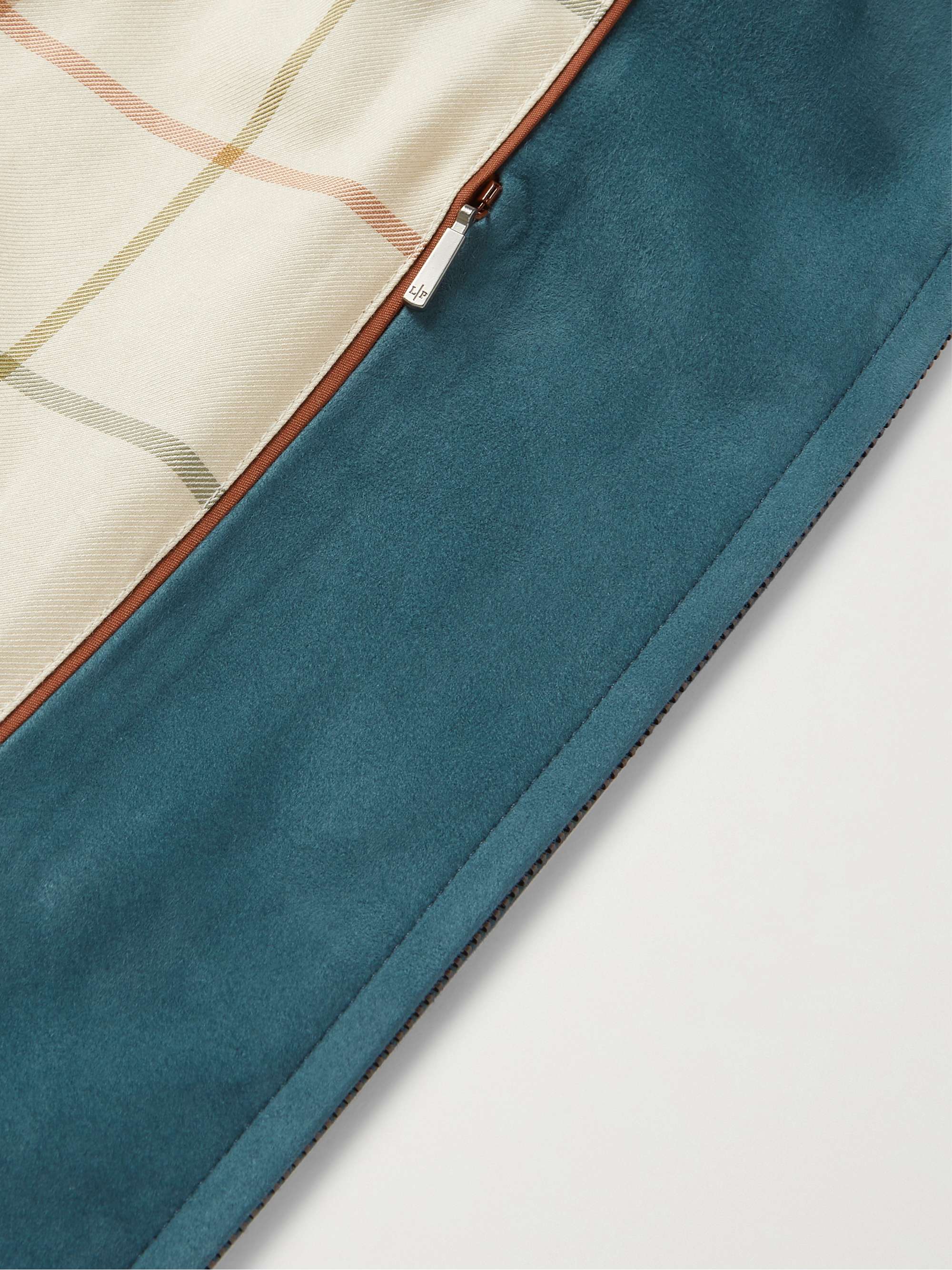 LORO PIANA Rain System Suede Bomber Jacket