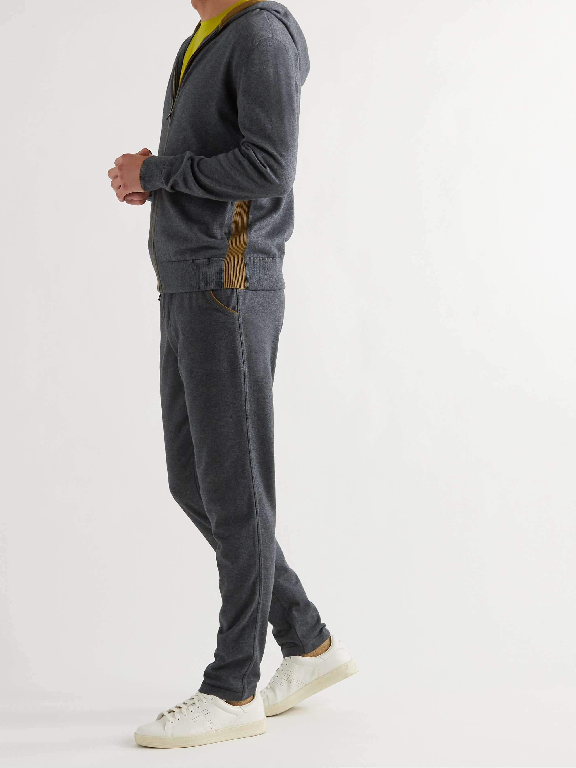 LORO PIANA Cotton and Cashmere-Blend Zip-Up Hoodie