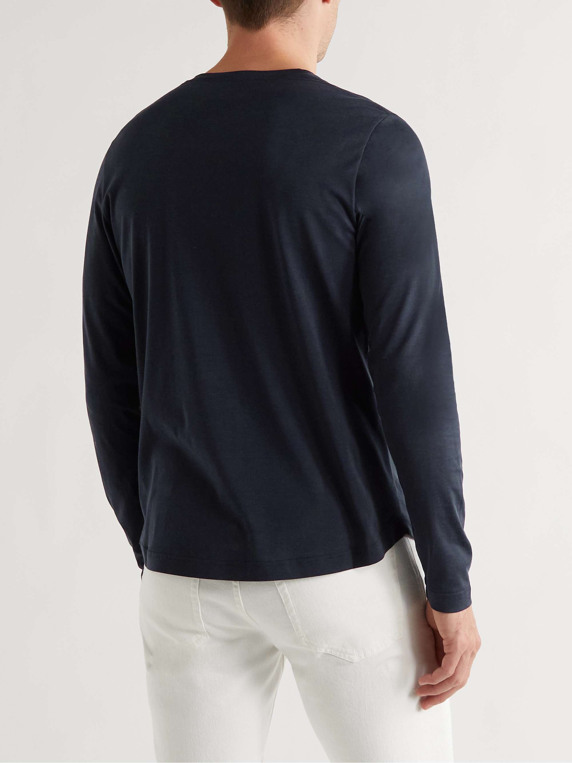 LORO PIANA Slim-Fit Silk and Cotton-Blend Jersey T-Shirt