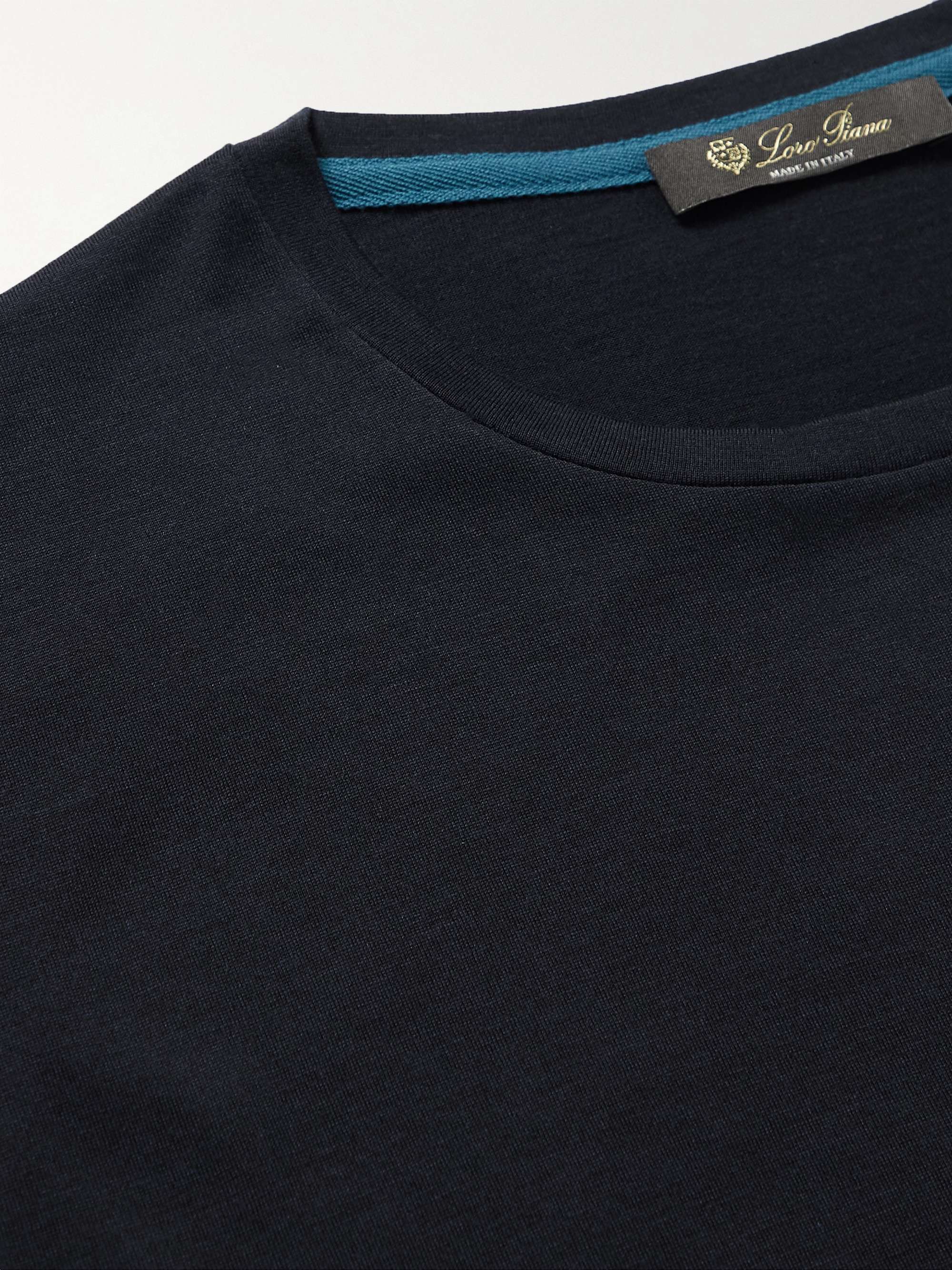 LORO PIANA Slim-Fit Silk and Cotton-Blend Jersey T-Shirt