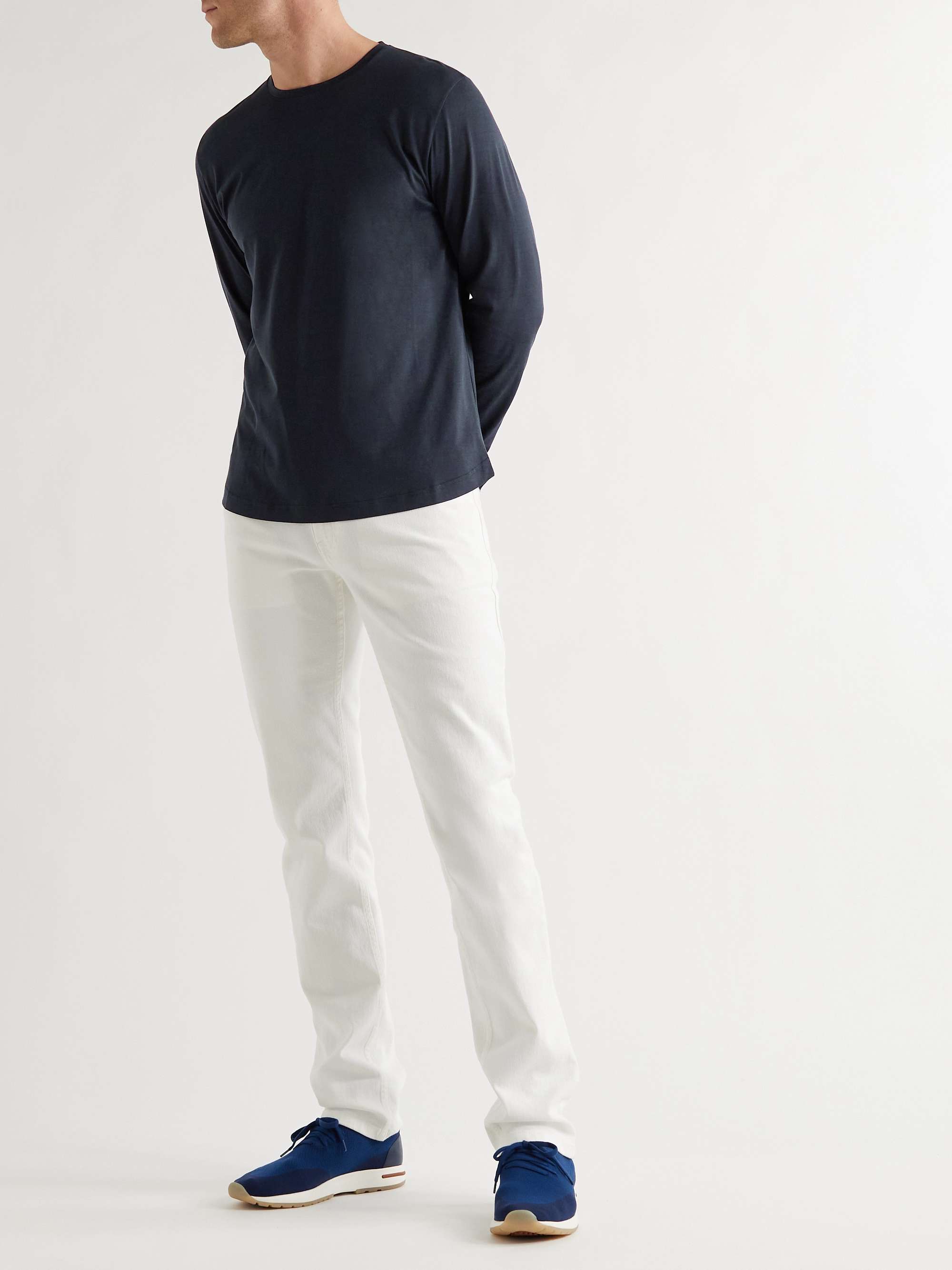 LORO PIANA Slim-Fit Silk and Cotton-Blend Jersey T-Shirt