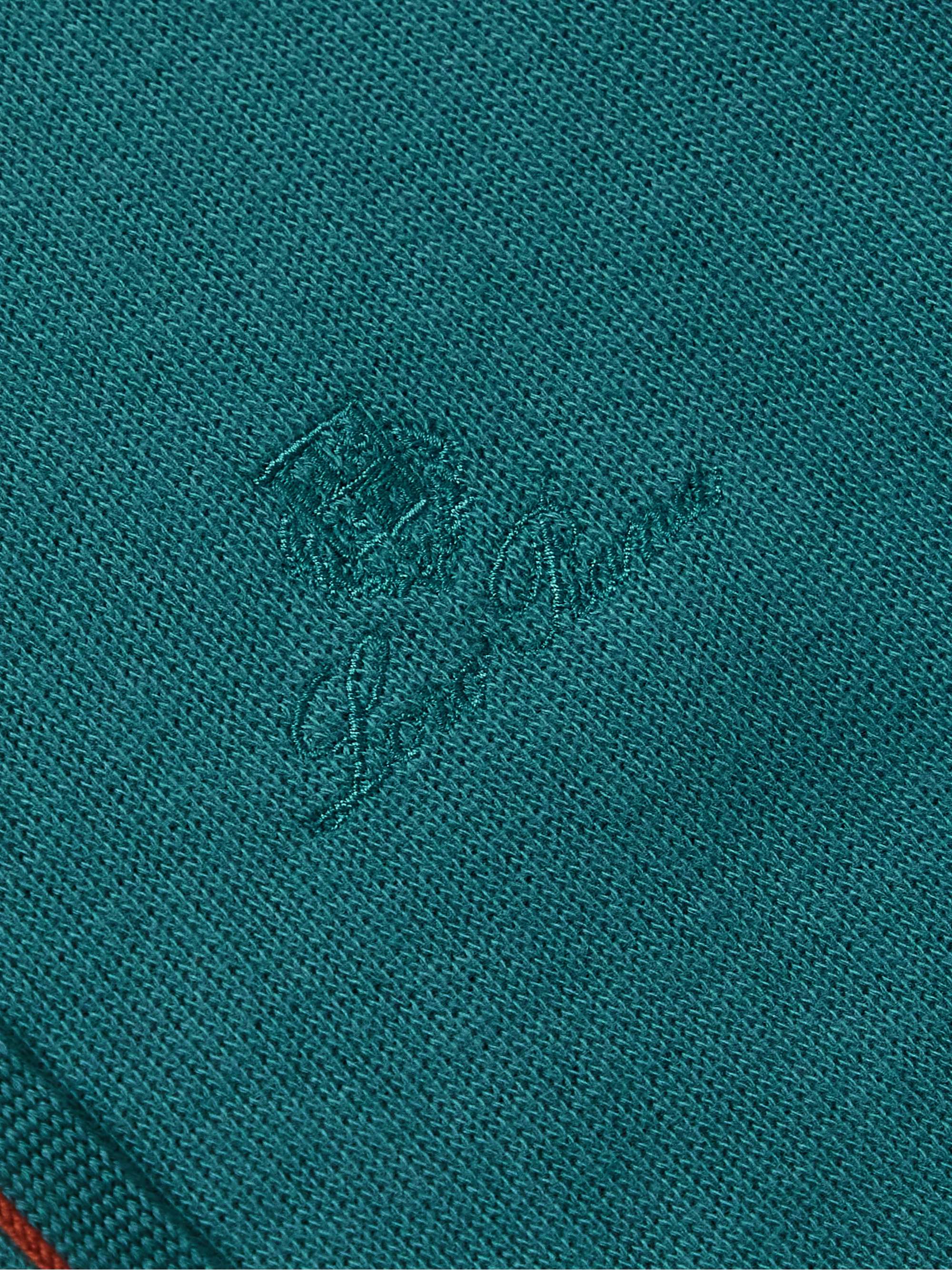 LORO PIANA Logo-Embroidered Cotton-Jersey Zip-Up Hoodie