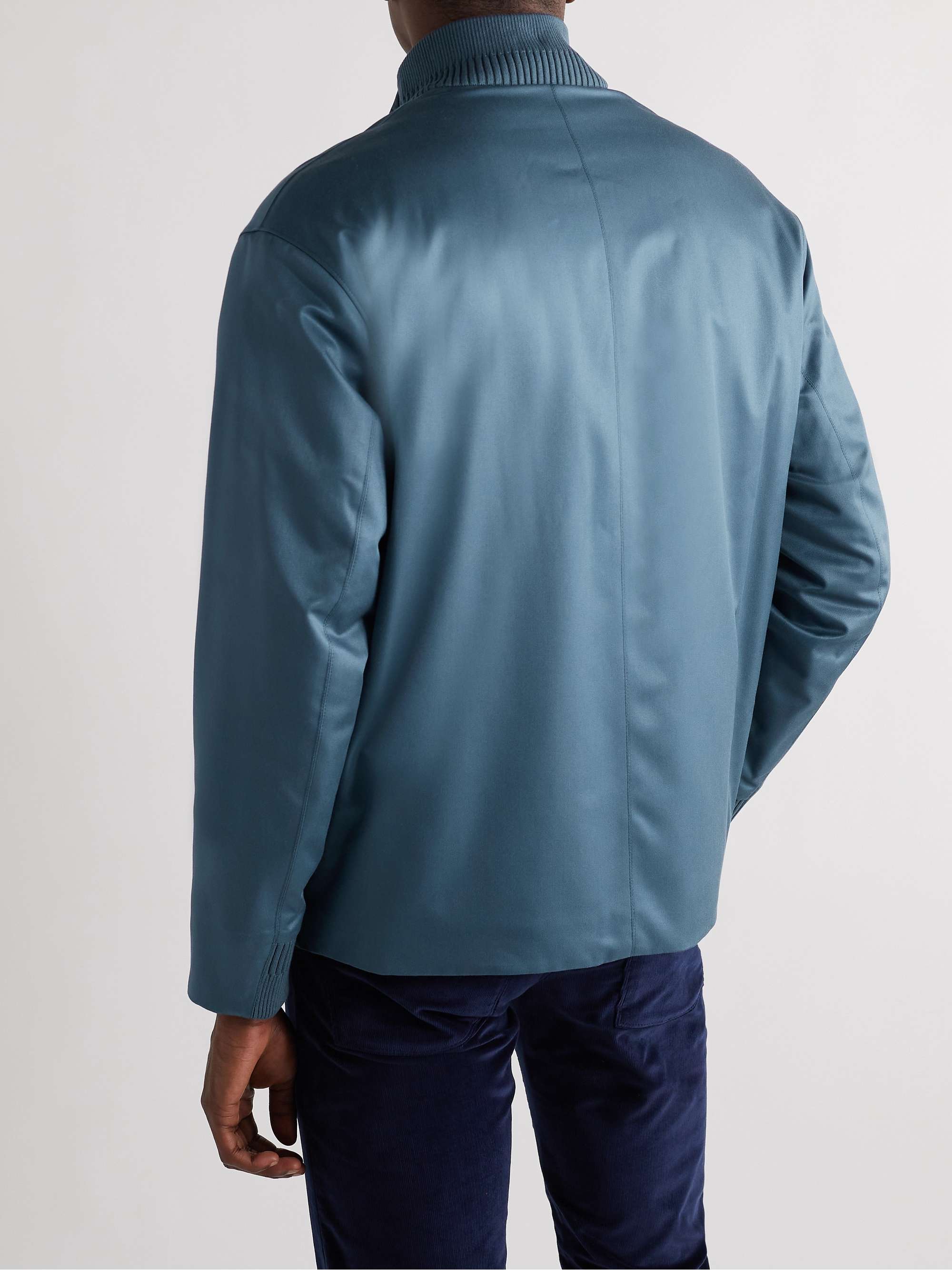 LORO PIANA Padded Silk-Twill Bomber Jacket