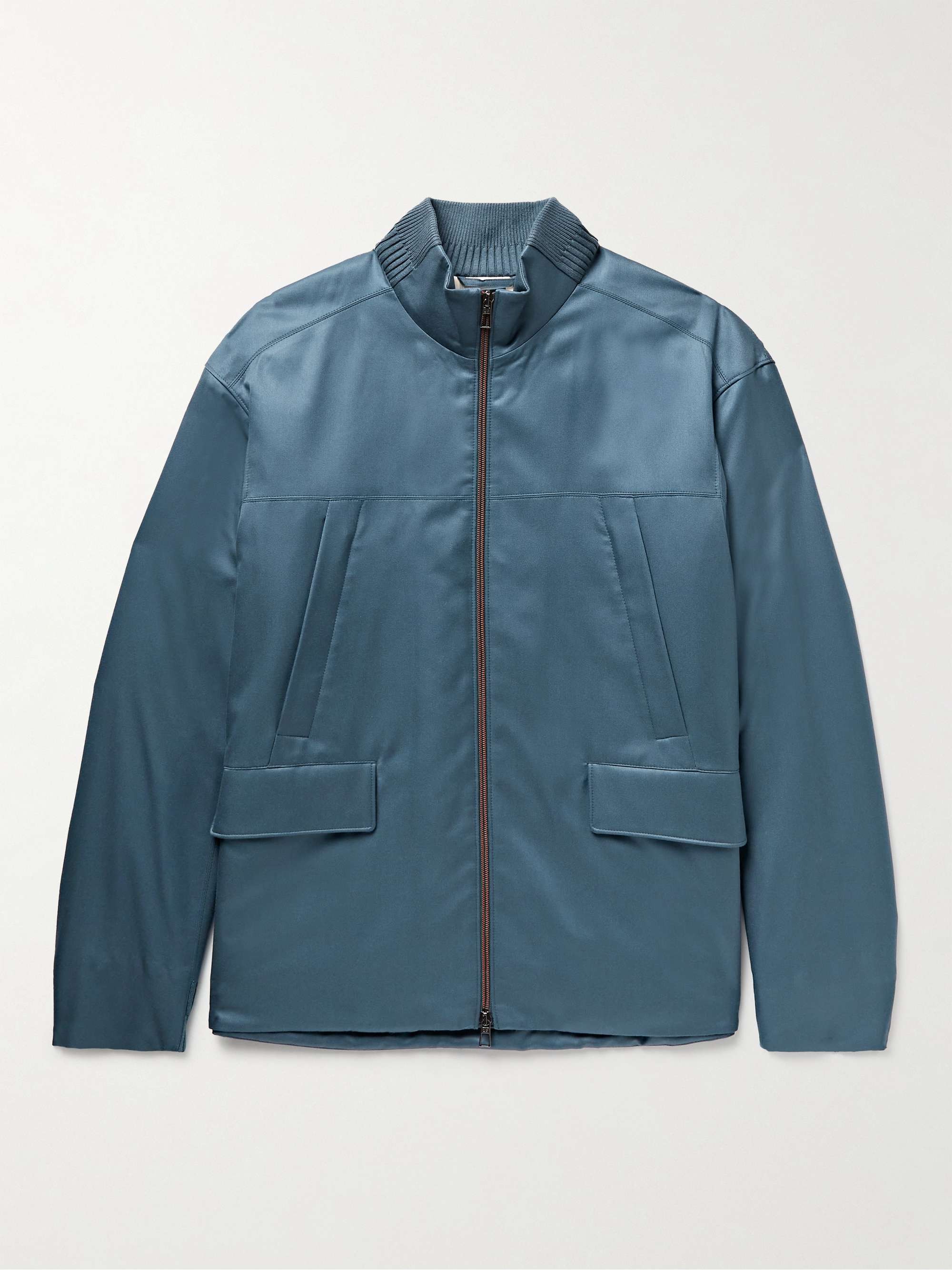 LORO PIANA Padded Silk-Twill Bomber Jacket for Men | MR PORTER