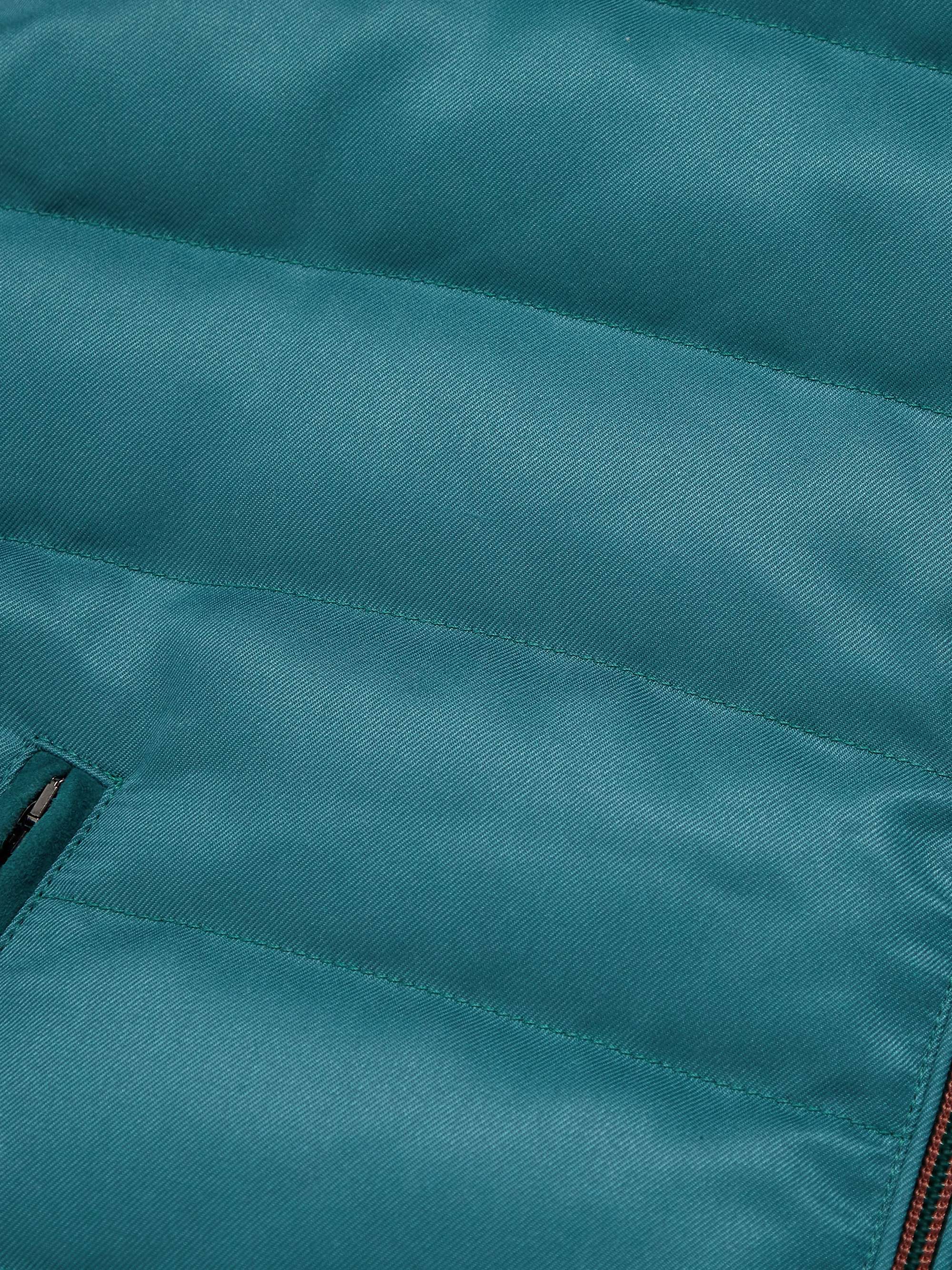 LORO PIANA Gateway Rain System Quilted Silk-Twill Down Gilet