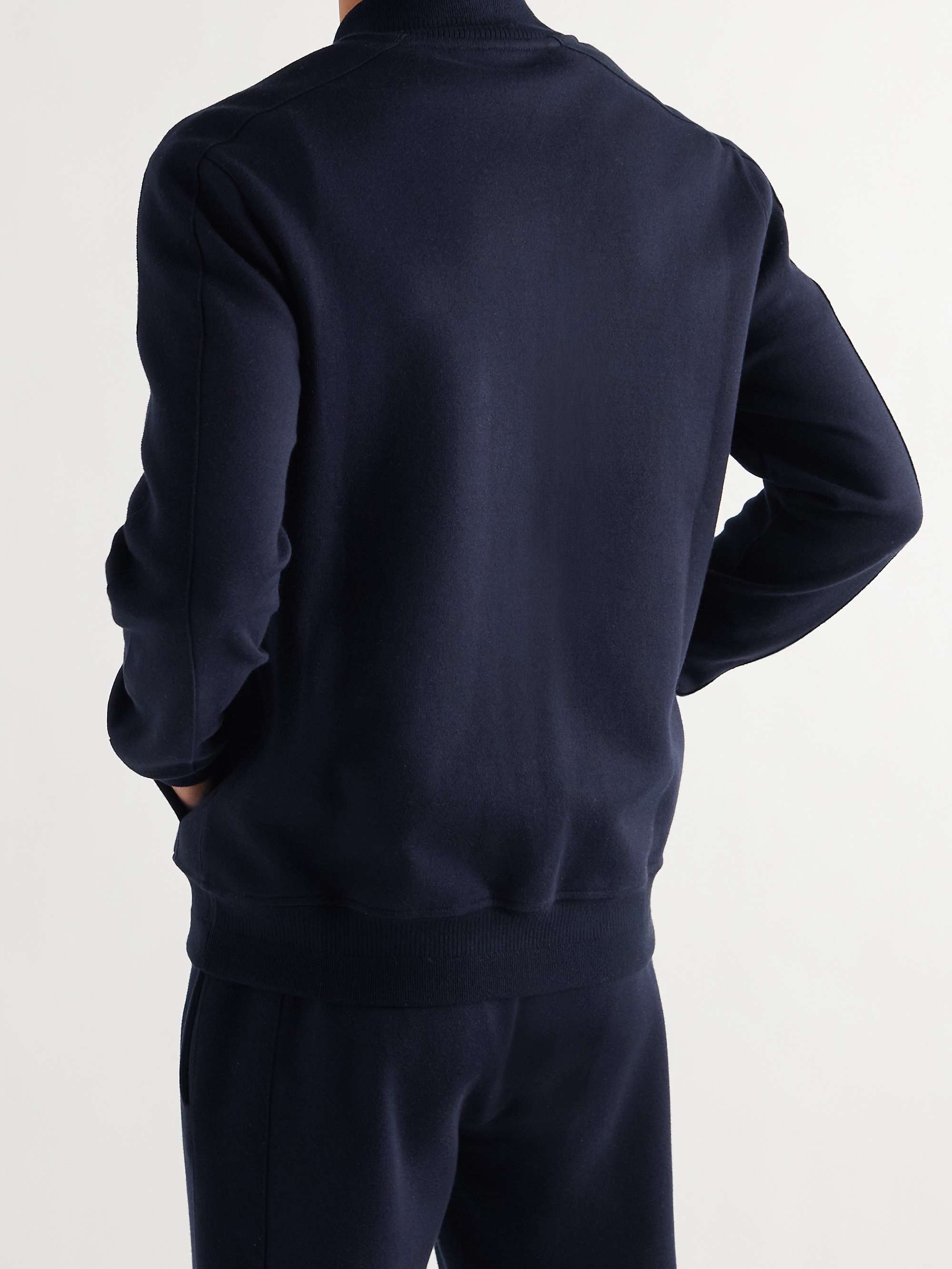 LORO PIANA Silk, Cashmere and Cotton-Blend Zip-Up Cardigan