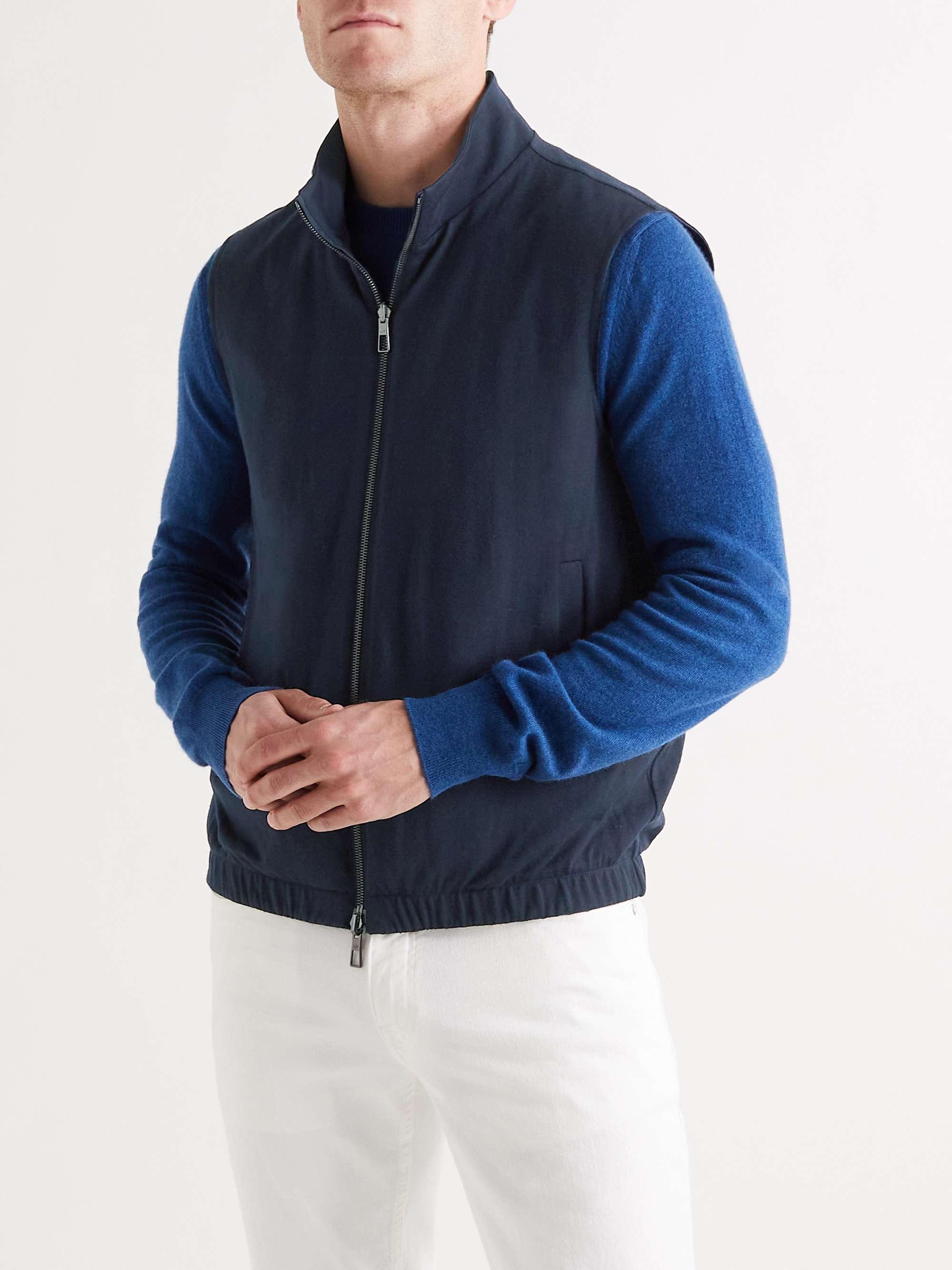 LORO PIANA Slim-Fit Storm System Reversible Nylon and Wool Gilet