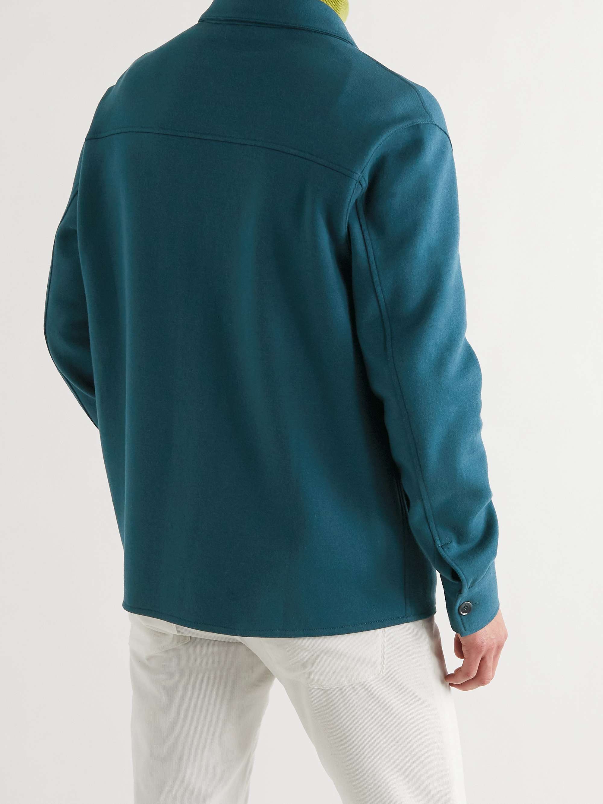 LORO PIANA Double-Faced Silk, Cashmere and Cotton-Blend Jersey Overshirt