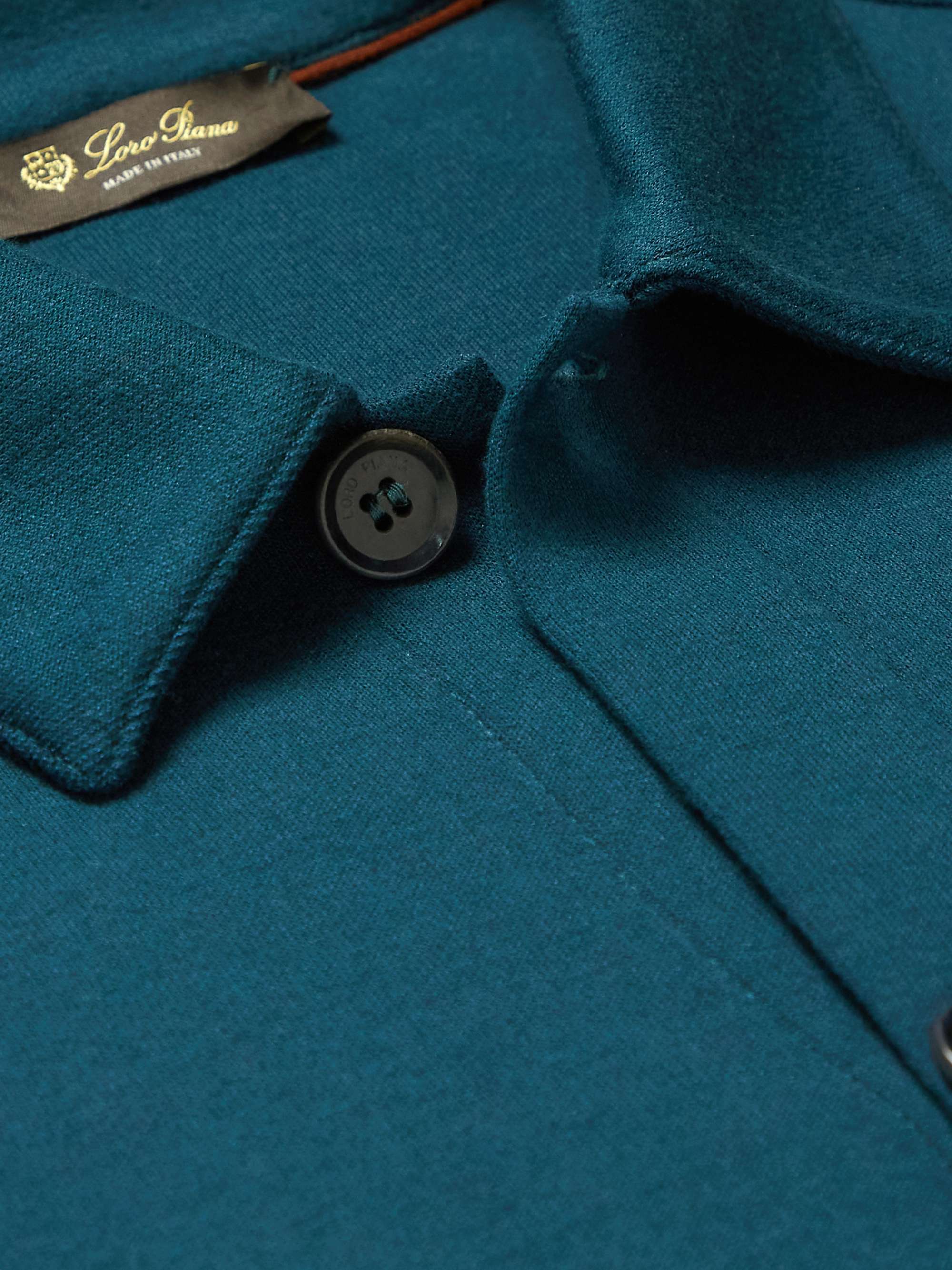 LORO PIANA Double-Faced Silk, Cashmere and Cotton-Blend Jersey Overshirt