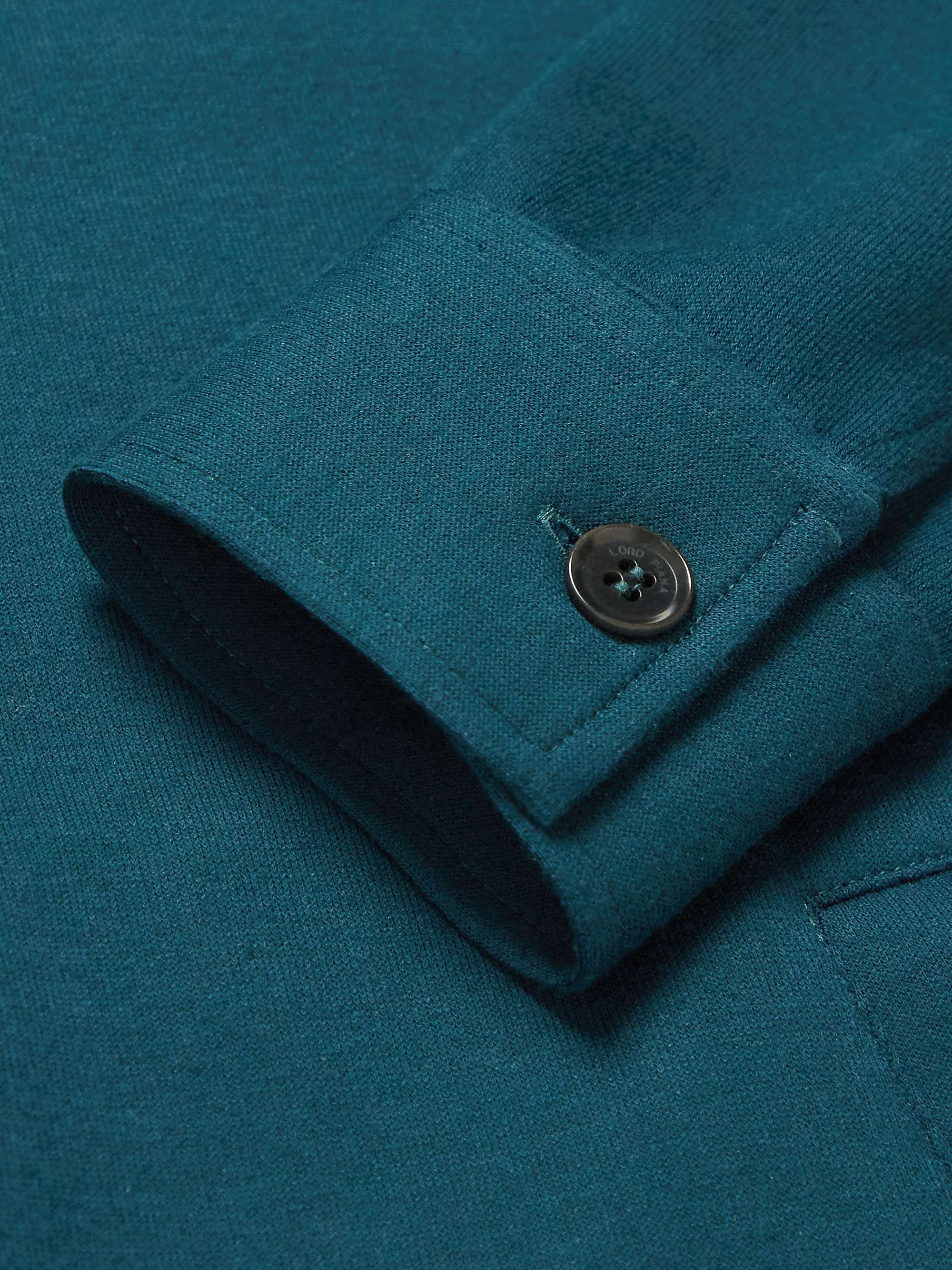 LORO PIANA Double-Faced Silk, Cashmere and Cotton-Blend Jersey Overshirt