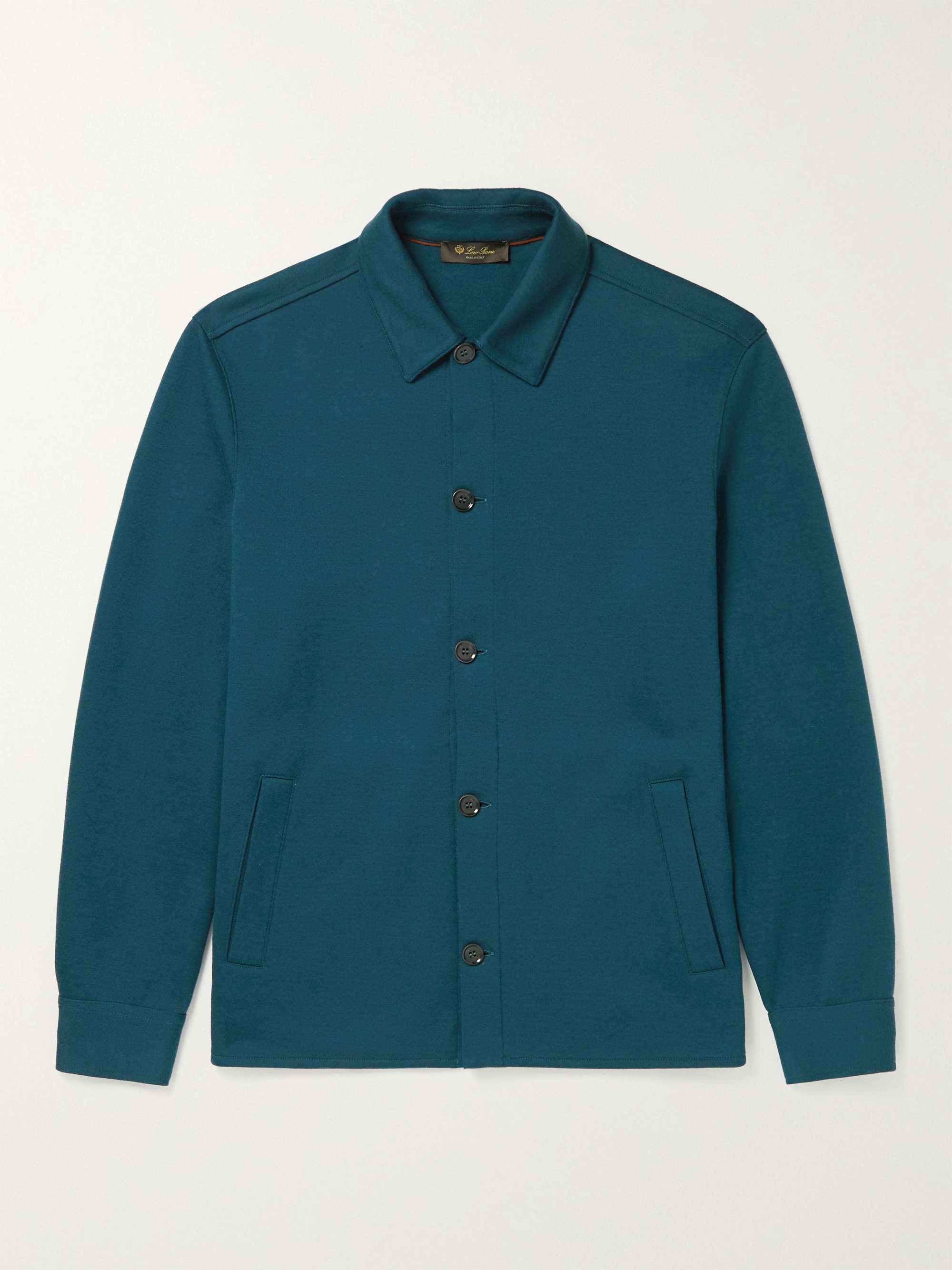 LORO PIANA Double-Faced Silk, Cashmere and Cotton-Blend Jersey Overshirt