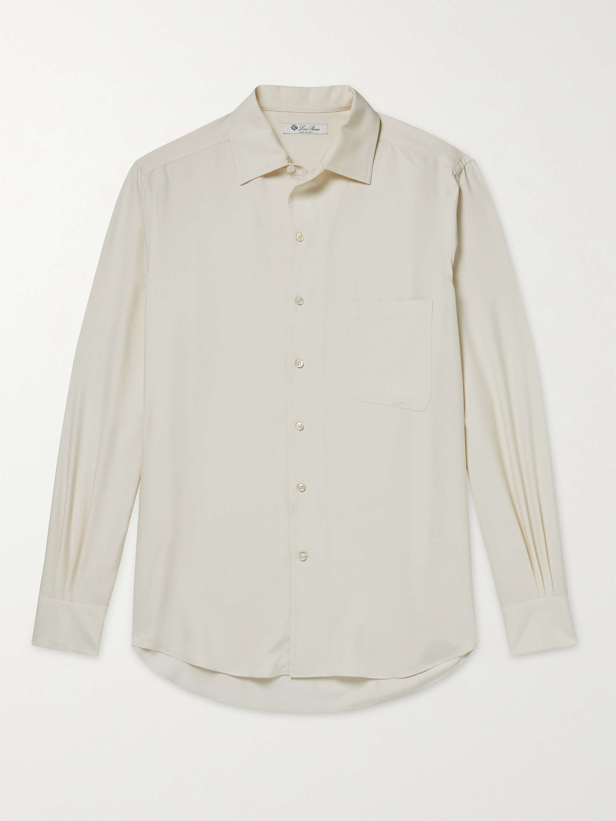 LORO PIANA André Garment-Dyed Silk Shirt for Men | MR PORTER