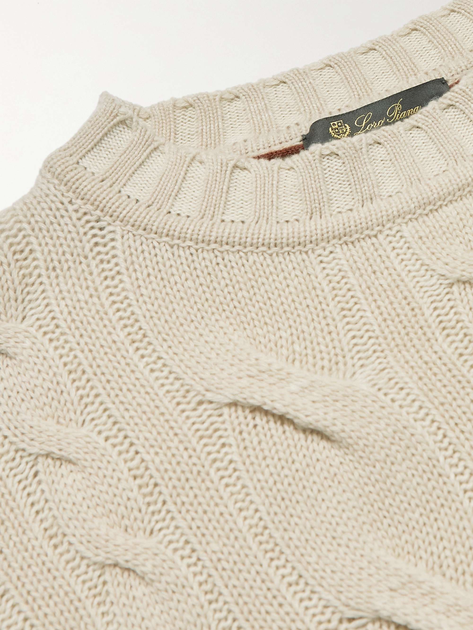 LORO PIANA Cable-Knit Cashmere Sweater