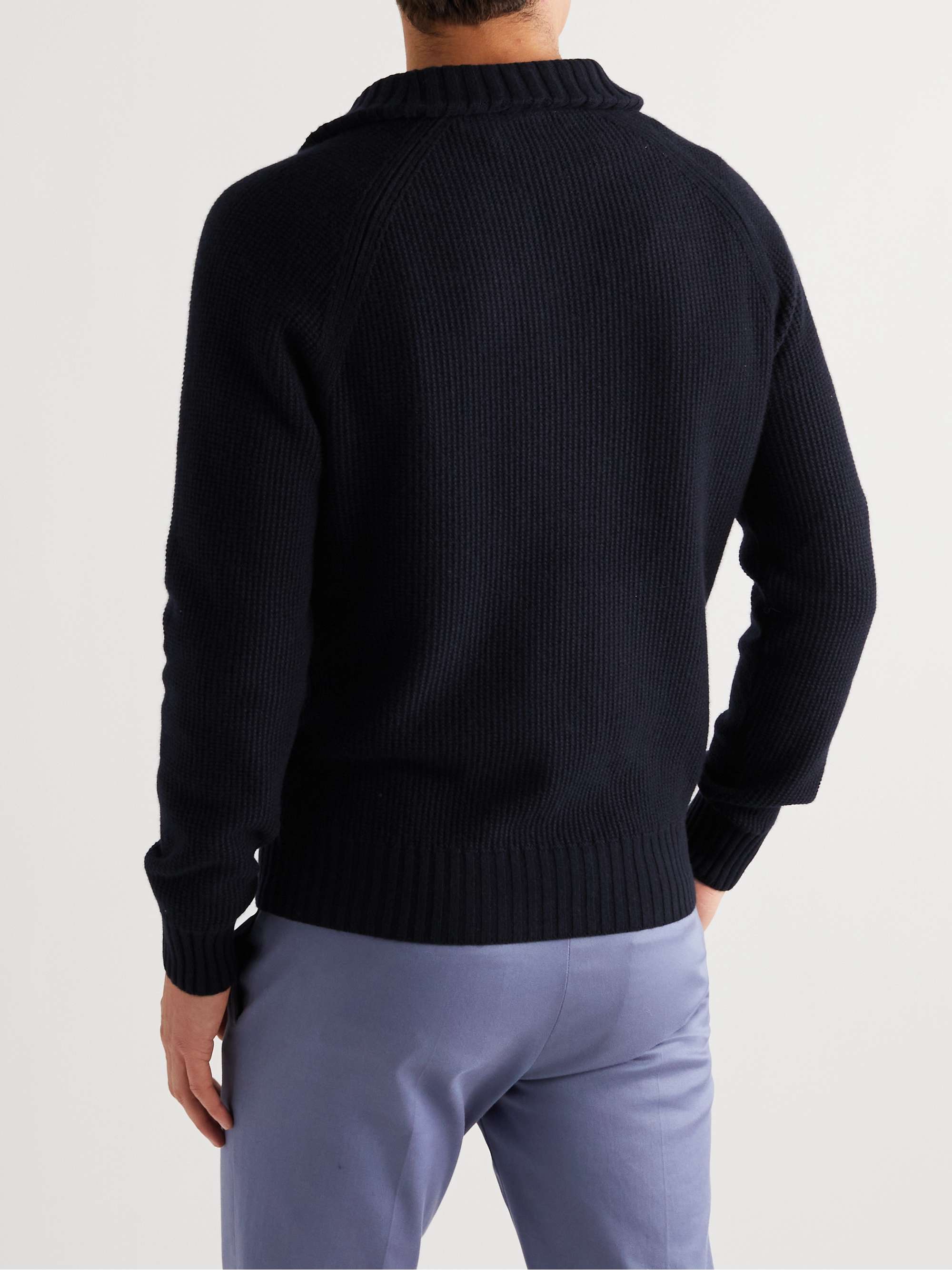 LORO PIANA Roadster Mezzocollo Half-Zip Cashmere Sweater for Men | MR ...