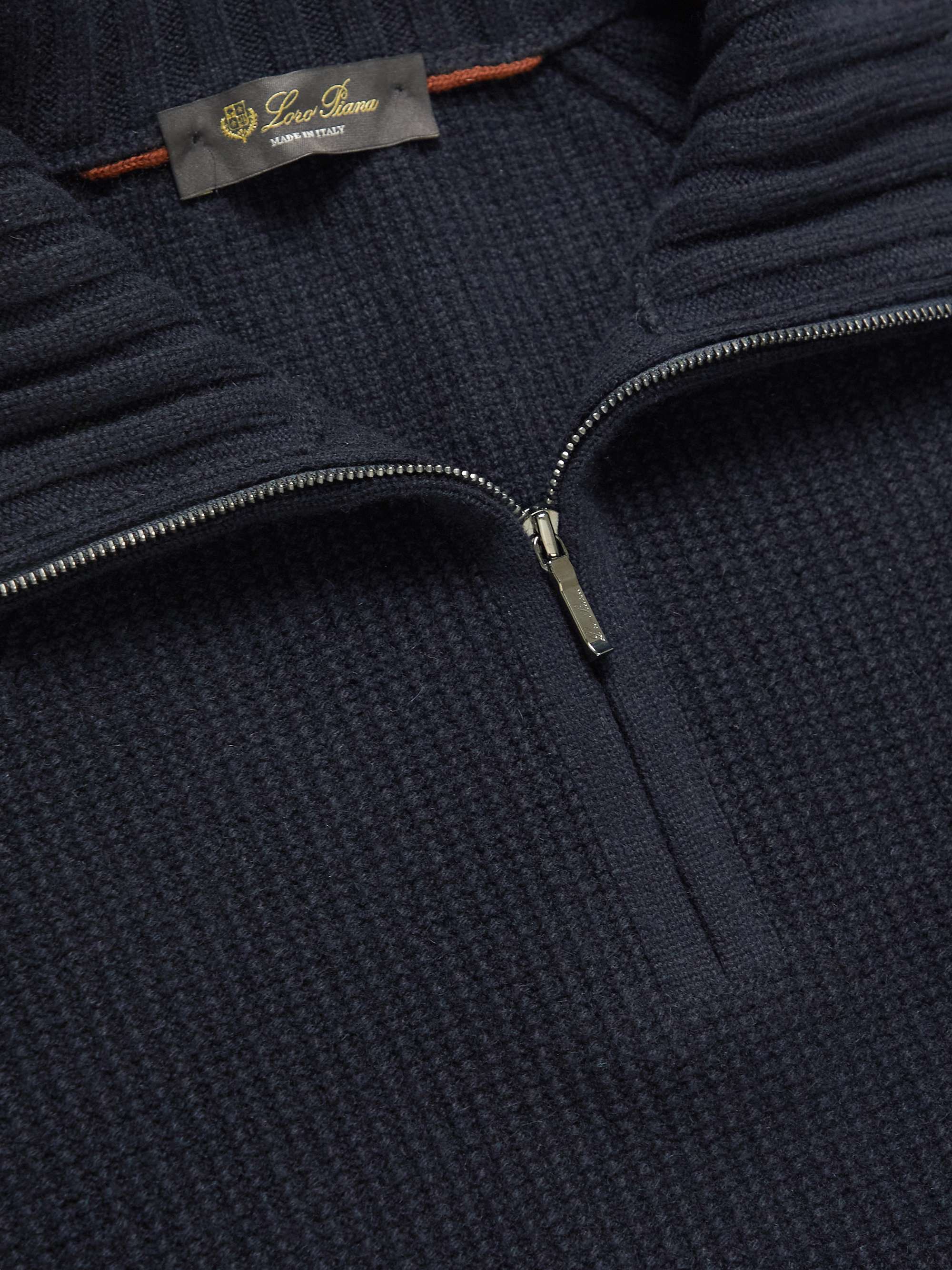 LORO PIANA Roadster Mezzocollo Half-Zip Cashmere Sweater