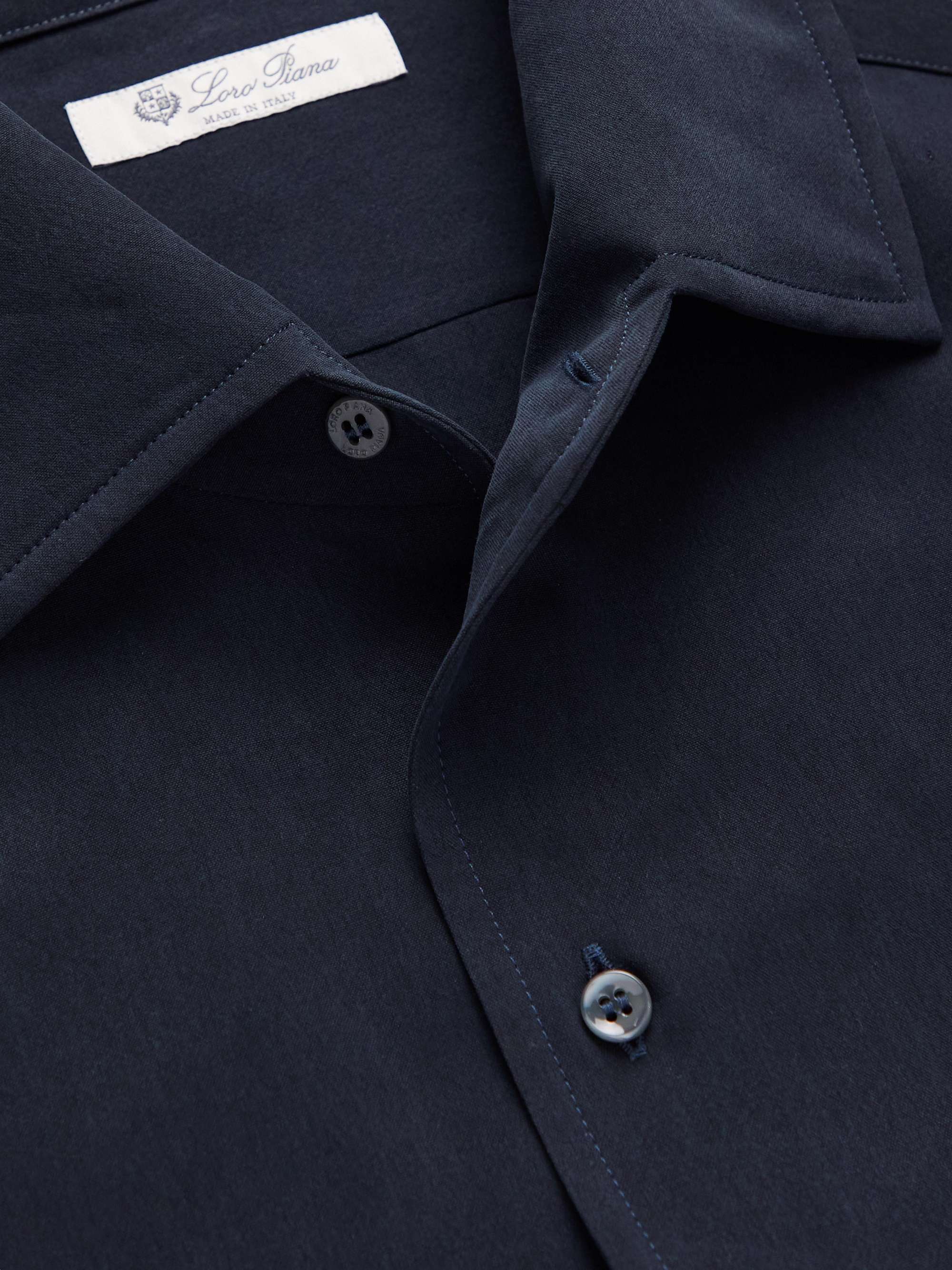 LORO PIANA 앙드레 가먼트 다이 실크 셔츠