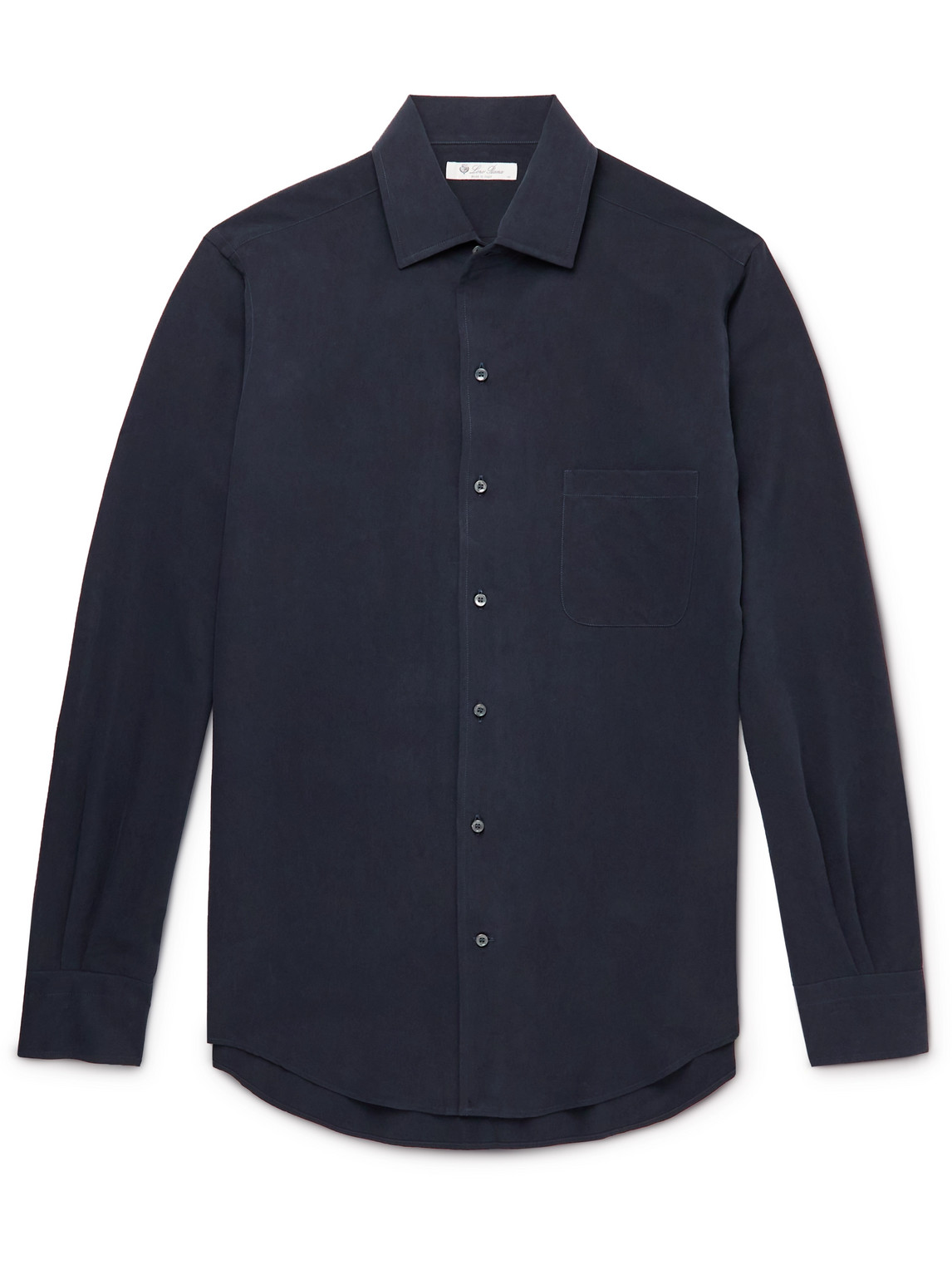 Loro Piana - André Garment-Dyed Silk Shirt - Men - Blue - XL