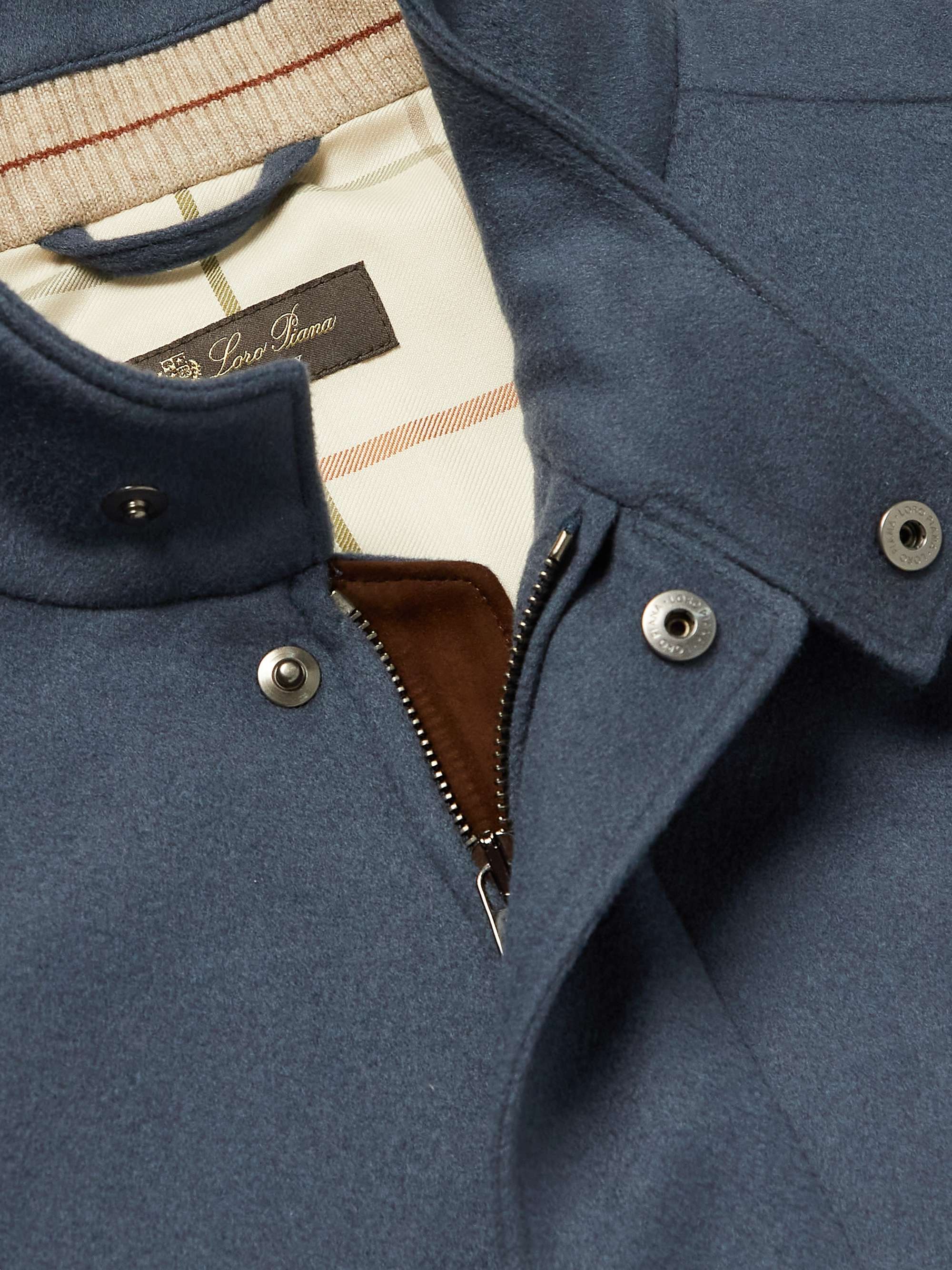 LORO PIANA Turati Colour-Block Storm System Cashmere Bomber Jacket