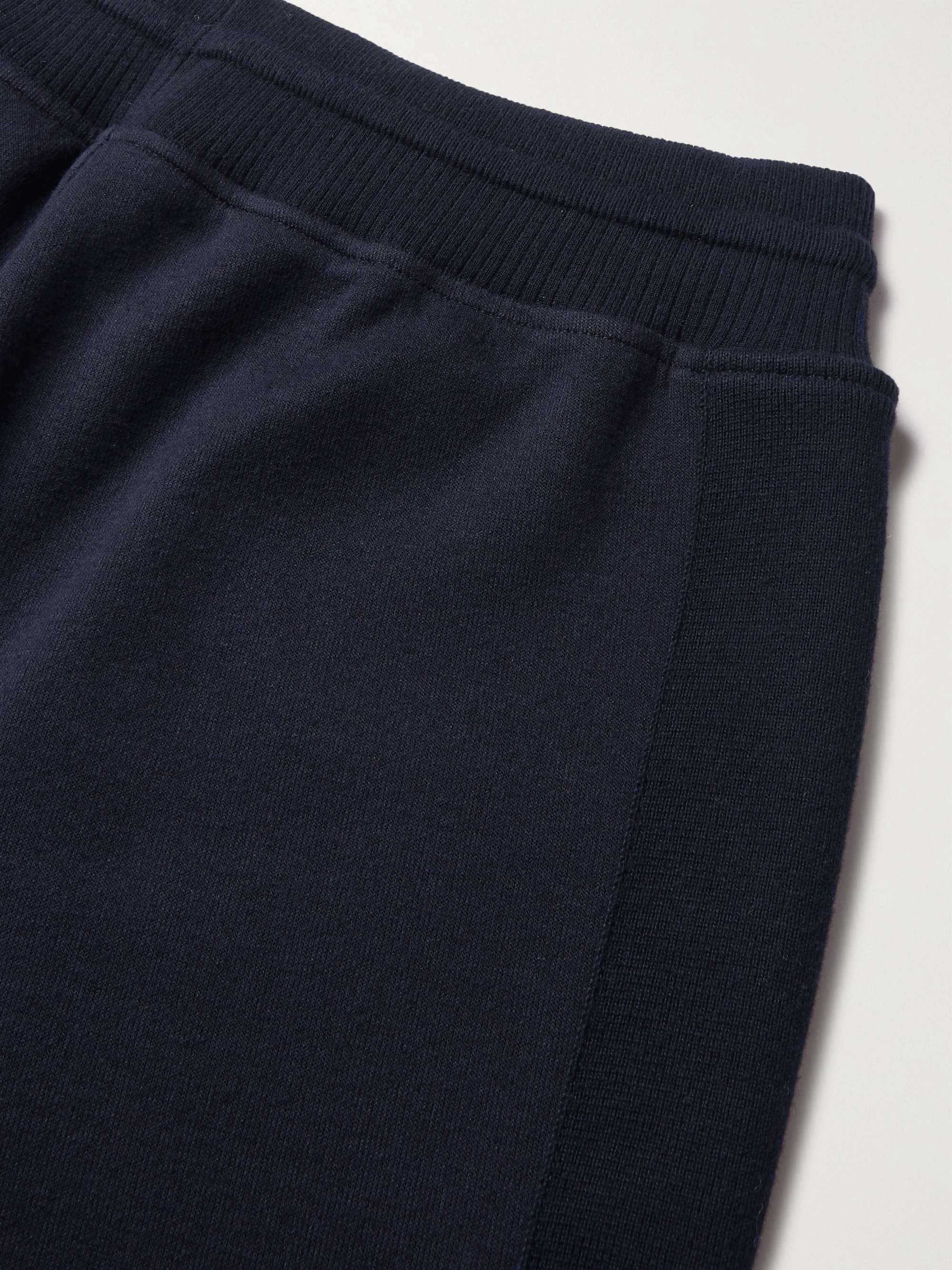 LORO PIANA Tapered Double-Faced Cotton, Silk and Cashmere-Blend Jersey Sweatpants