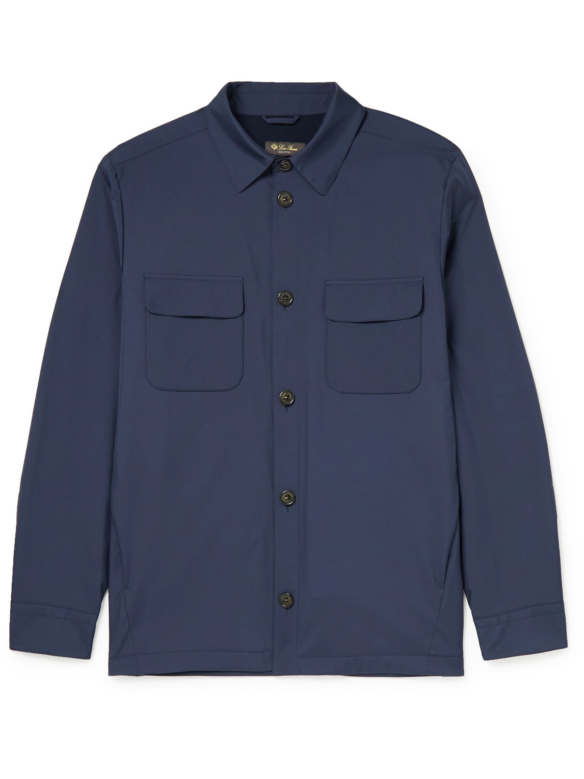Loro Piana Windwish Overshirt In Blue