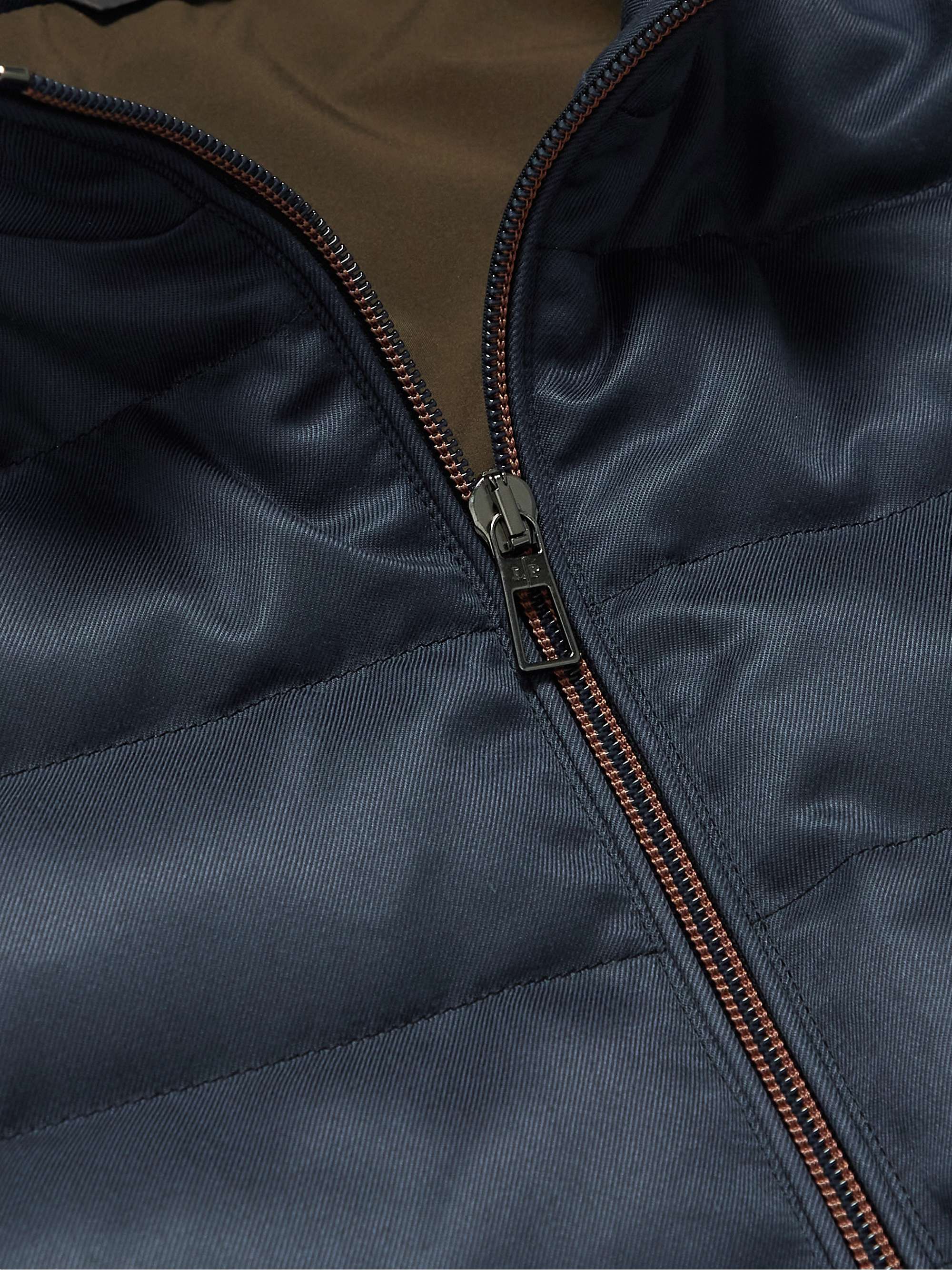 LORO PIANA Gateway Rain System Quilted Silk-Twill Down Gilet