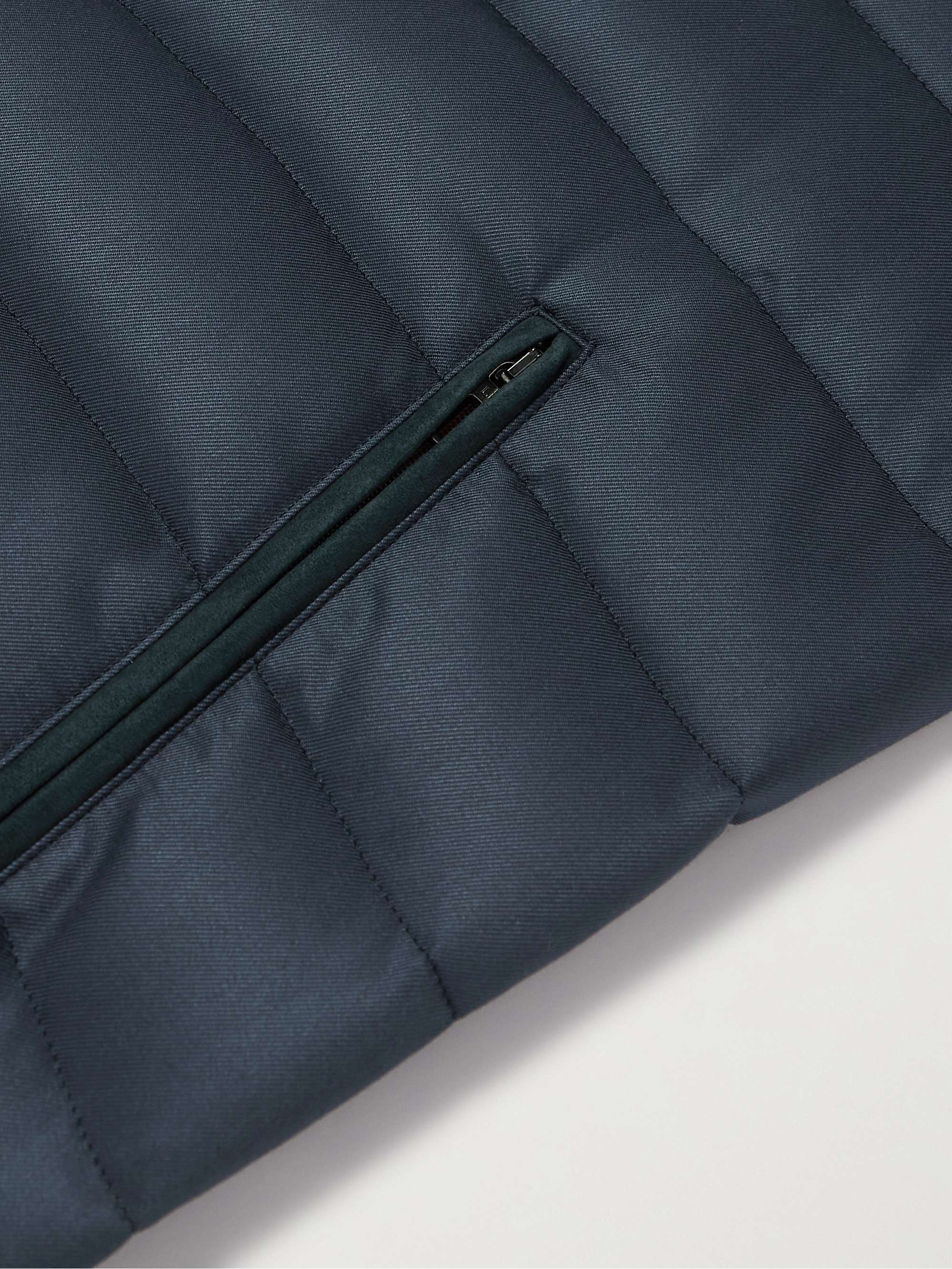 LORO PIANA Gateway Rain System Quilted Silk-Twill Down Gilet