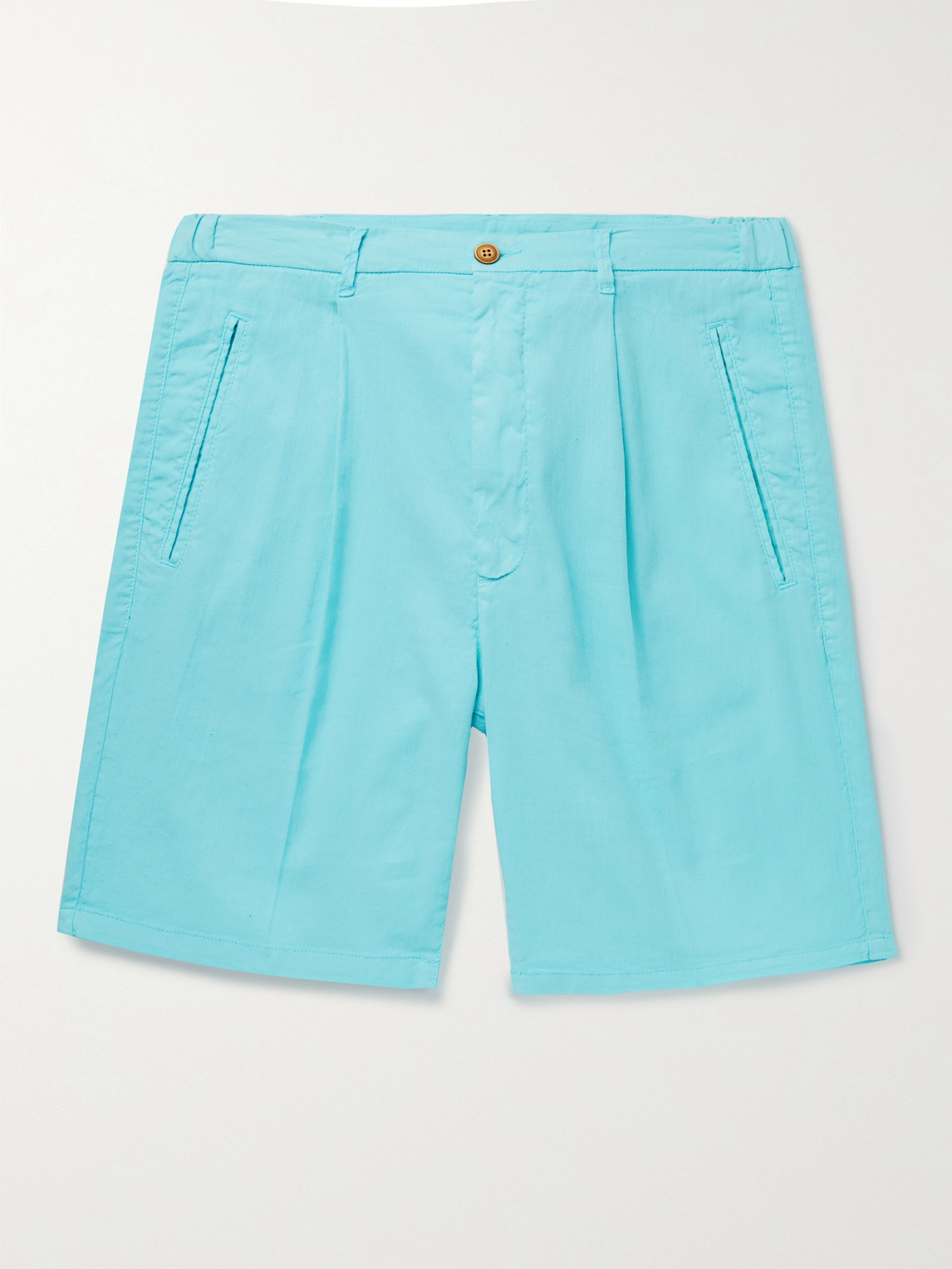 Slub Linen and Cotton-Blend Shorts