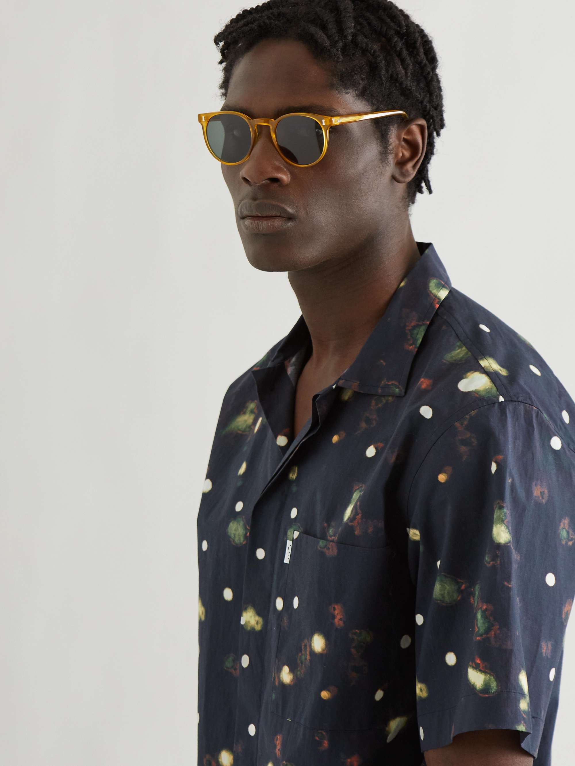 CUBITTS Herbrand Round-Frame Tortoiseshell Acetate Sunglasses